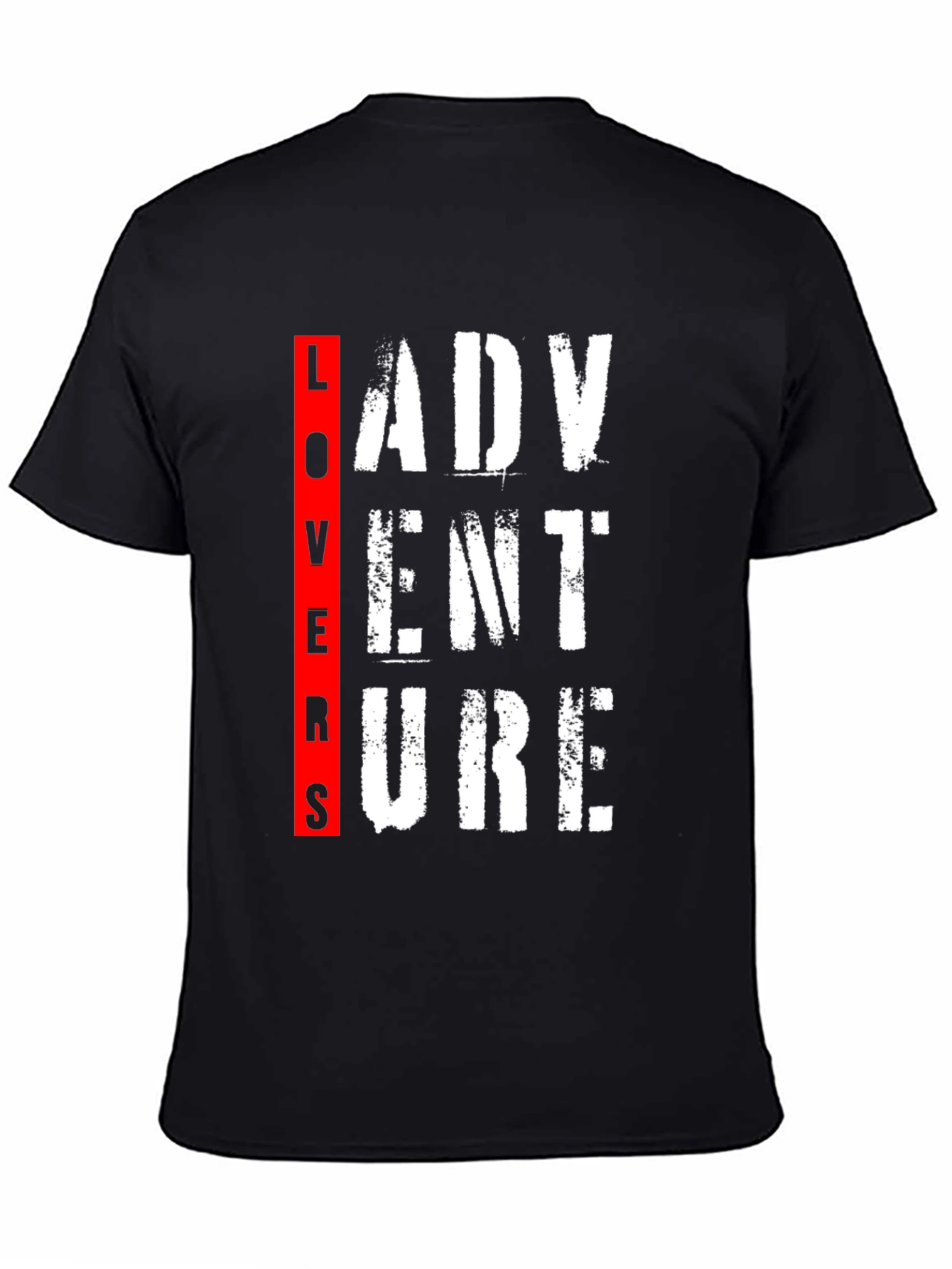 Adventure Lovers T-Shirt - Black Graphic Tee