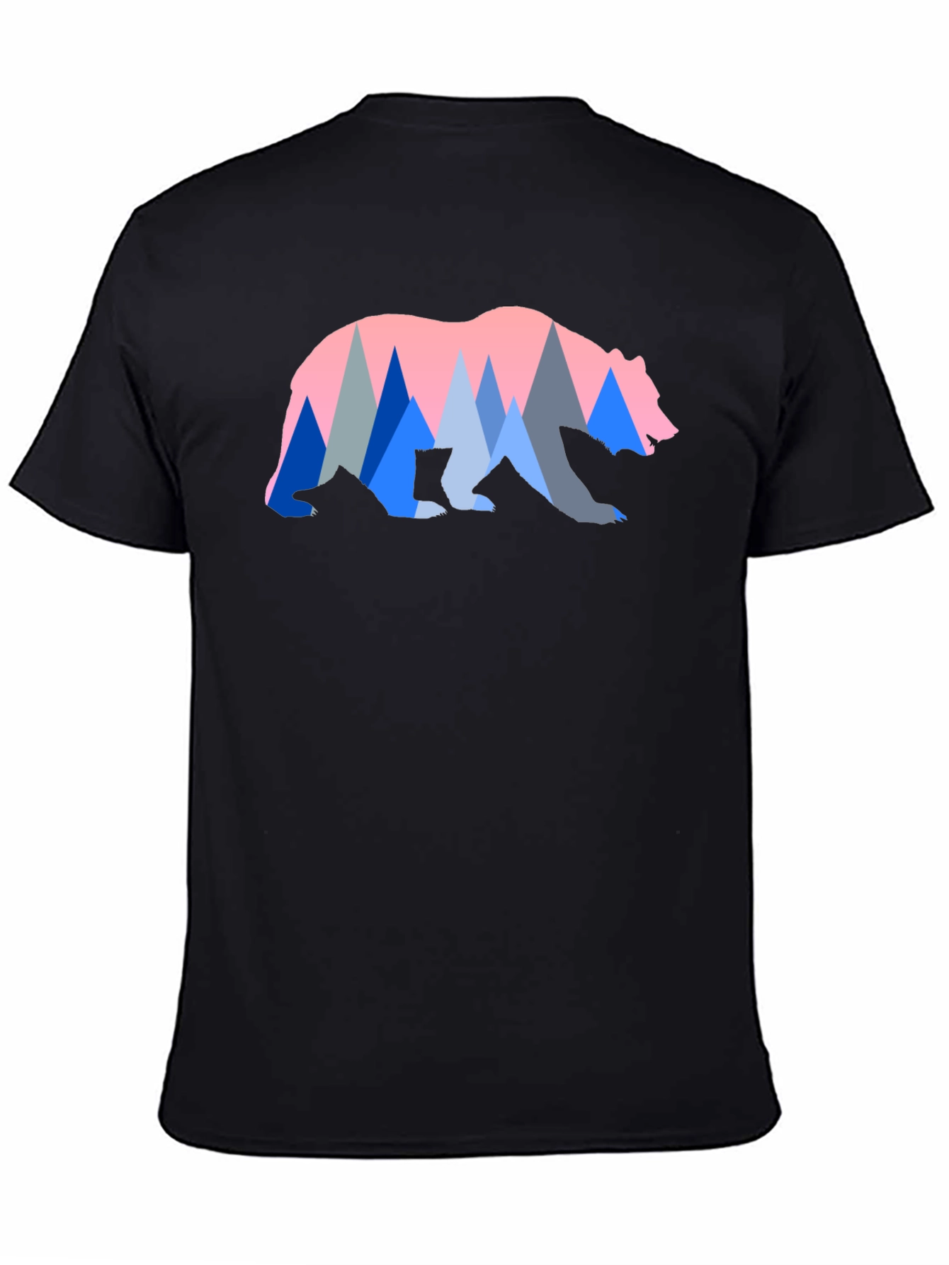 Bear & Mountain Graphic Tee - Black