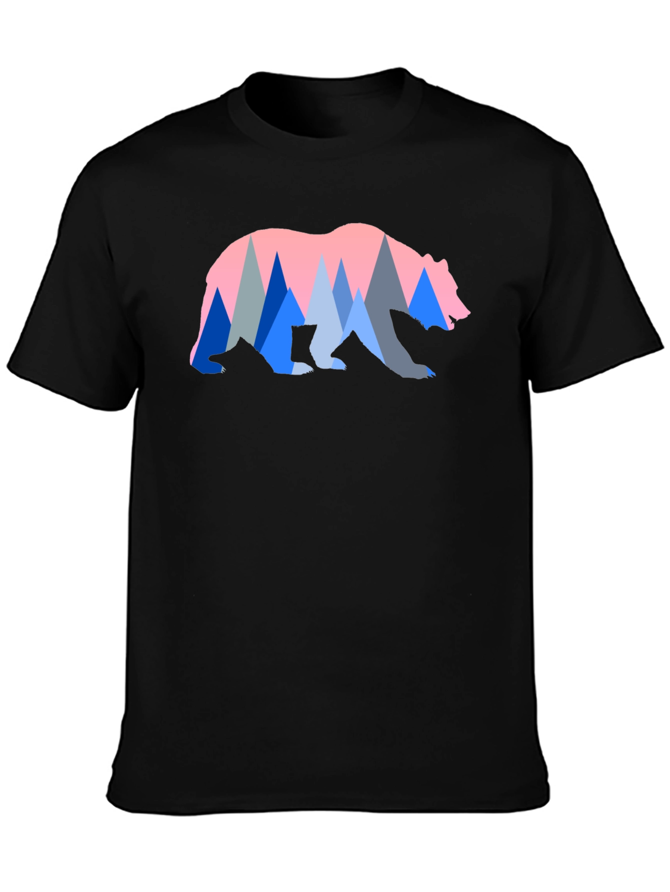 Bear & Mountain Graphic Tee - Black