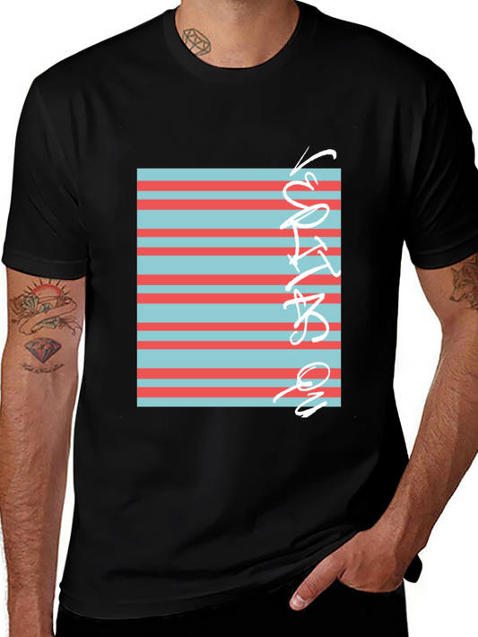 Striped Graphic Tee - Cool Casual Style