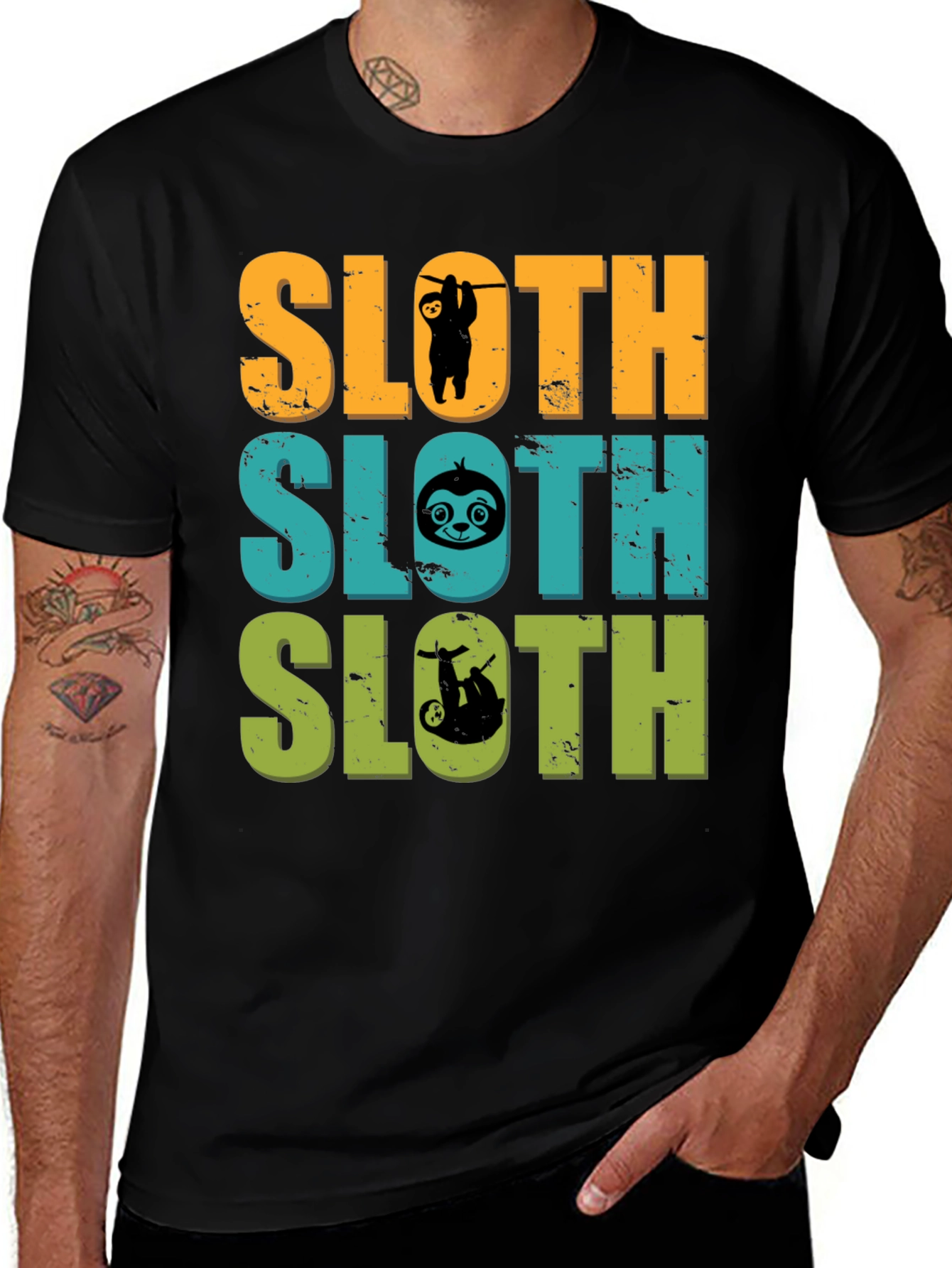 Sloth Lover T-Shirt Funny Animal Tee Mens
