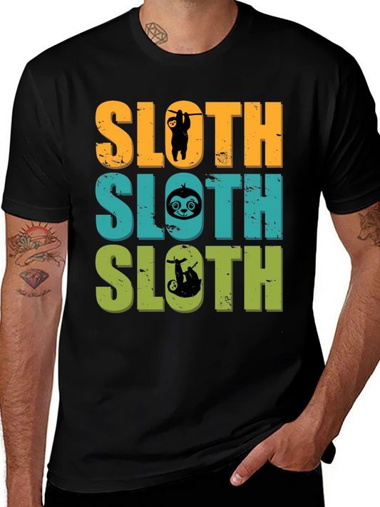 Sloth Lover T-Shirt Funny Animal Tee Mens