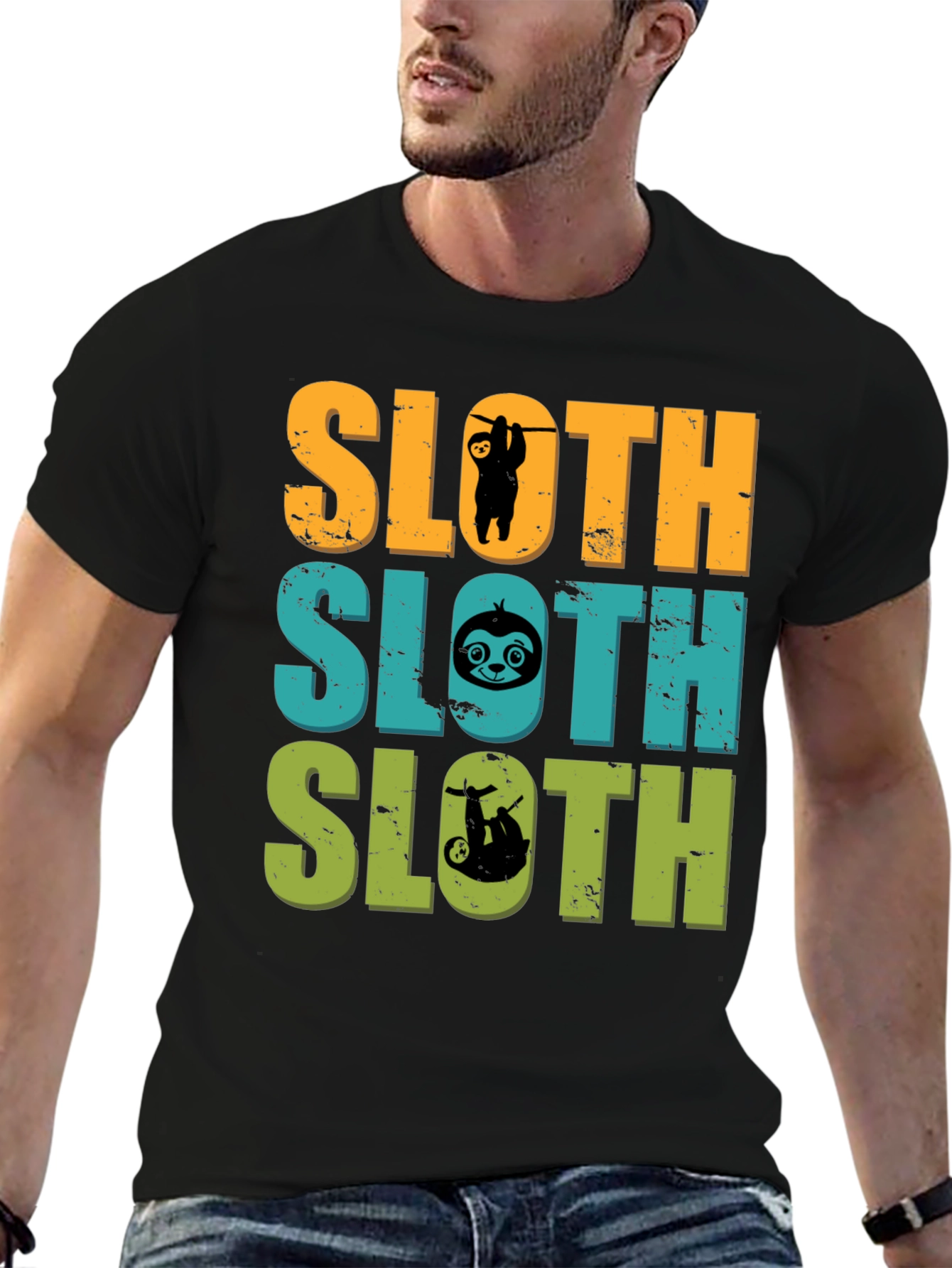 Sloth Lover T-Shirt Funny Animal Tee Mens