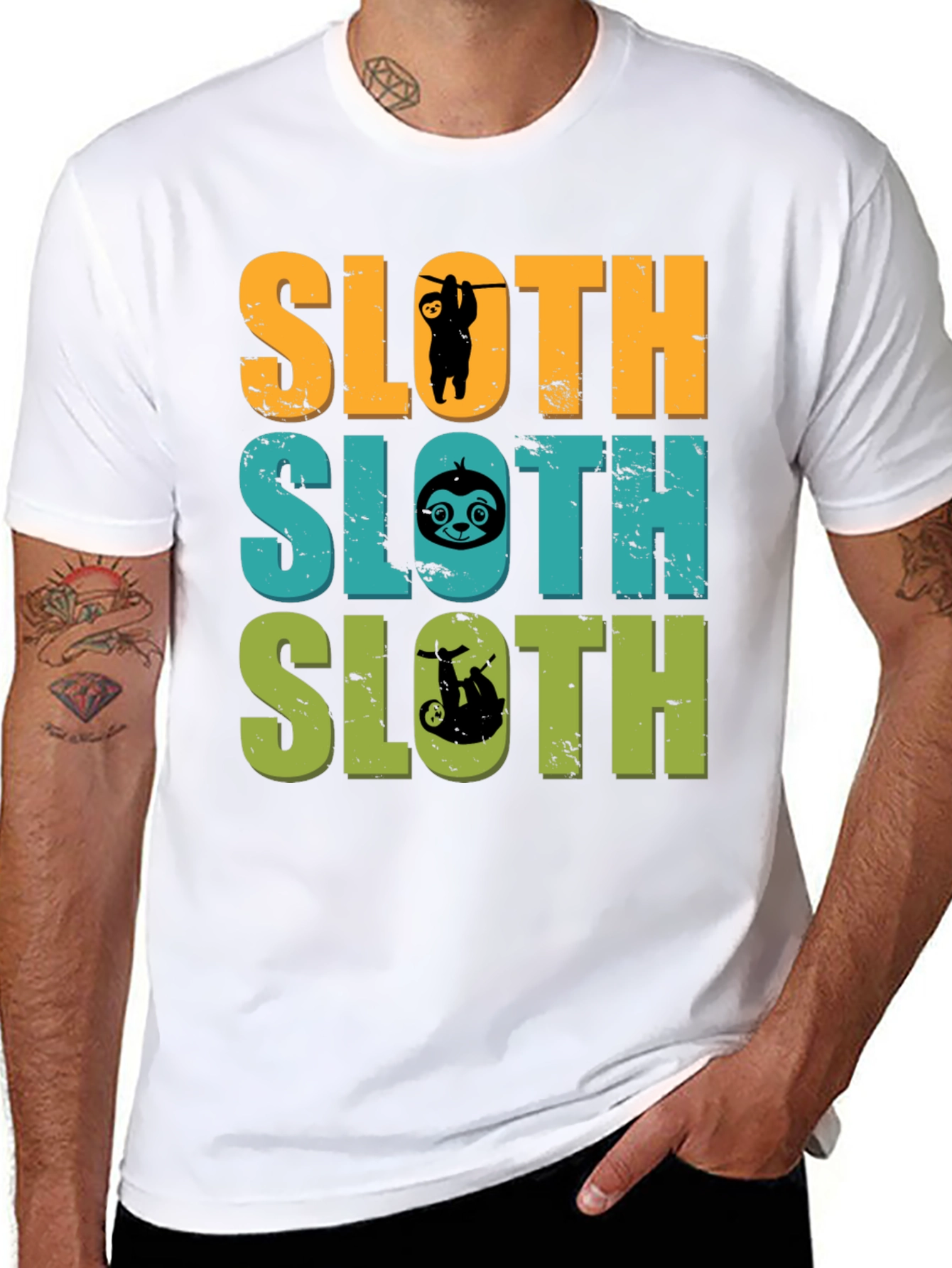 Sloth Lover T-Shirt Funny Animal Tee Mens