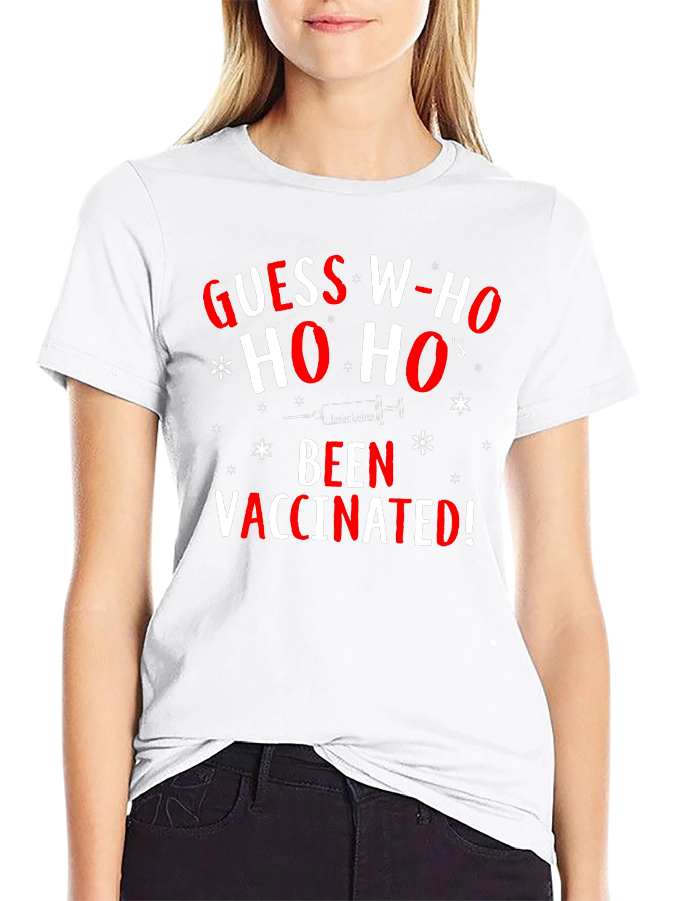 Guess Whos Been Vaccinated Christmas T-Shirt