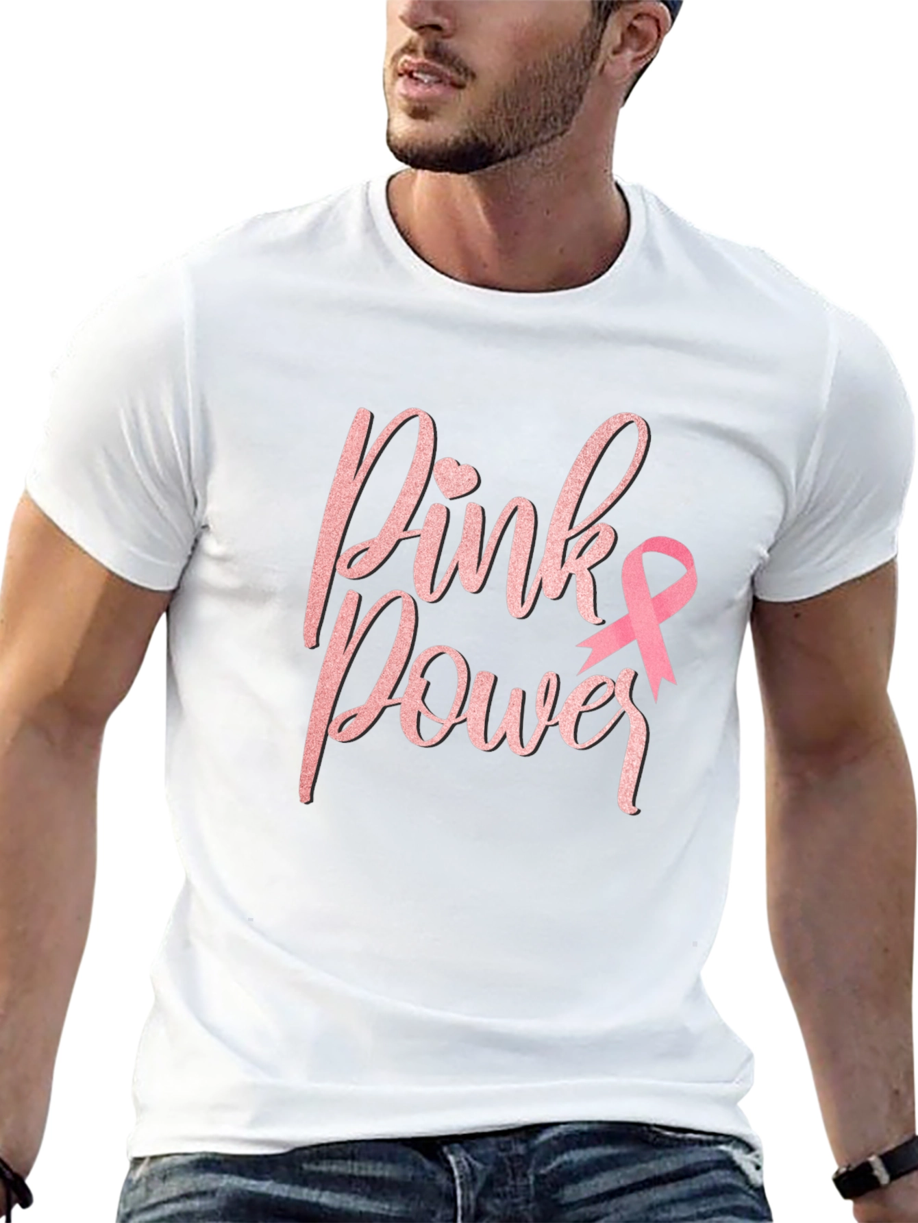 Pink Power Breast Cancer Awareness T-Shirt