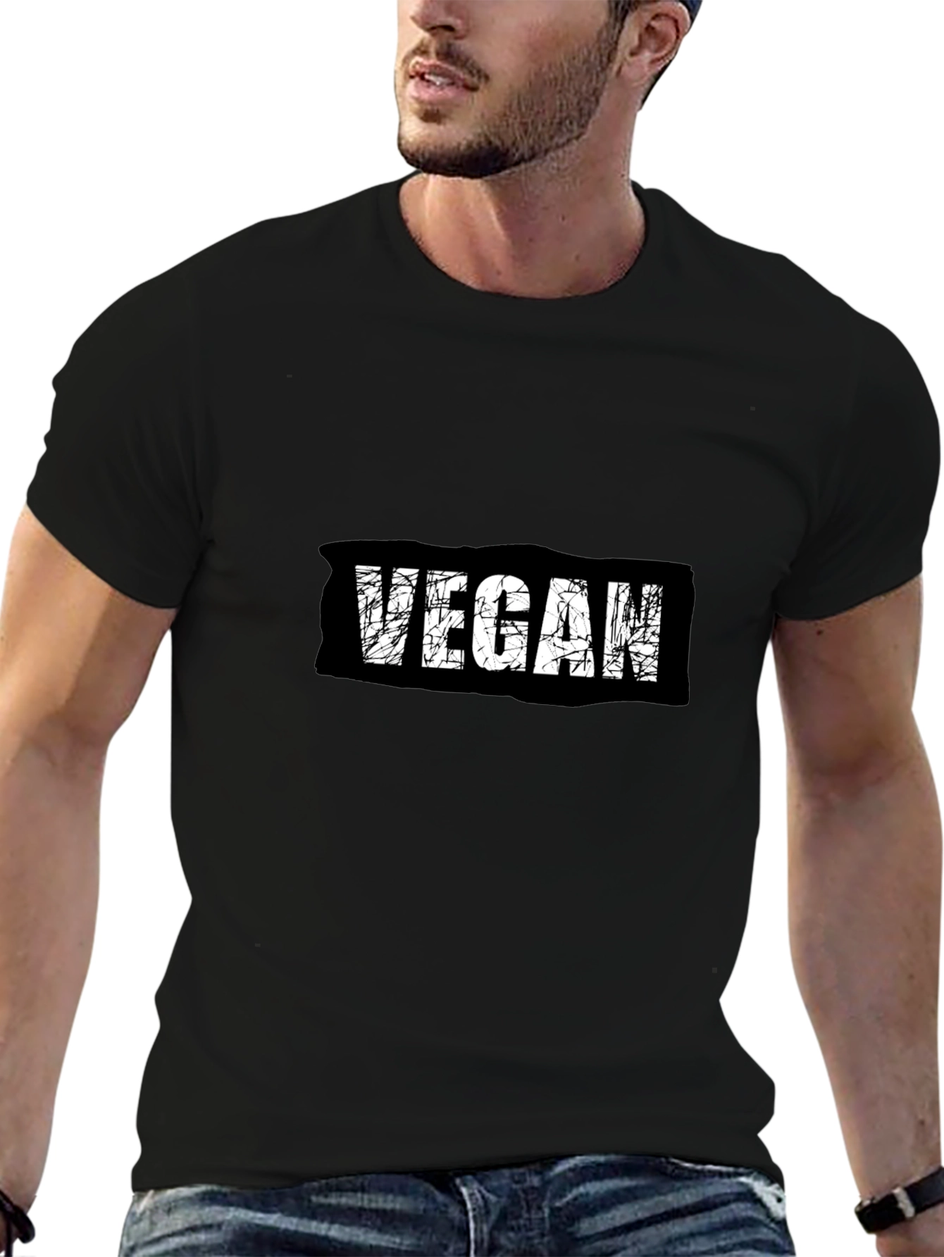 Vegan Statement T-Shirt - Black