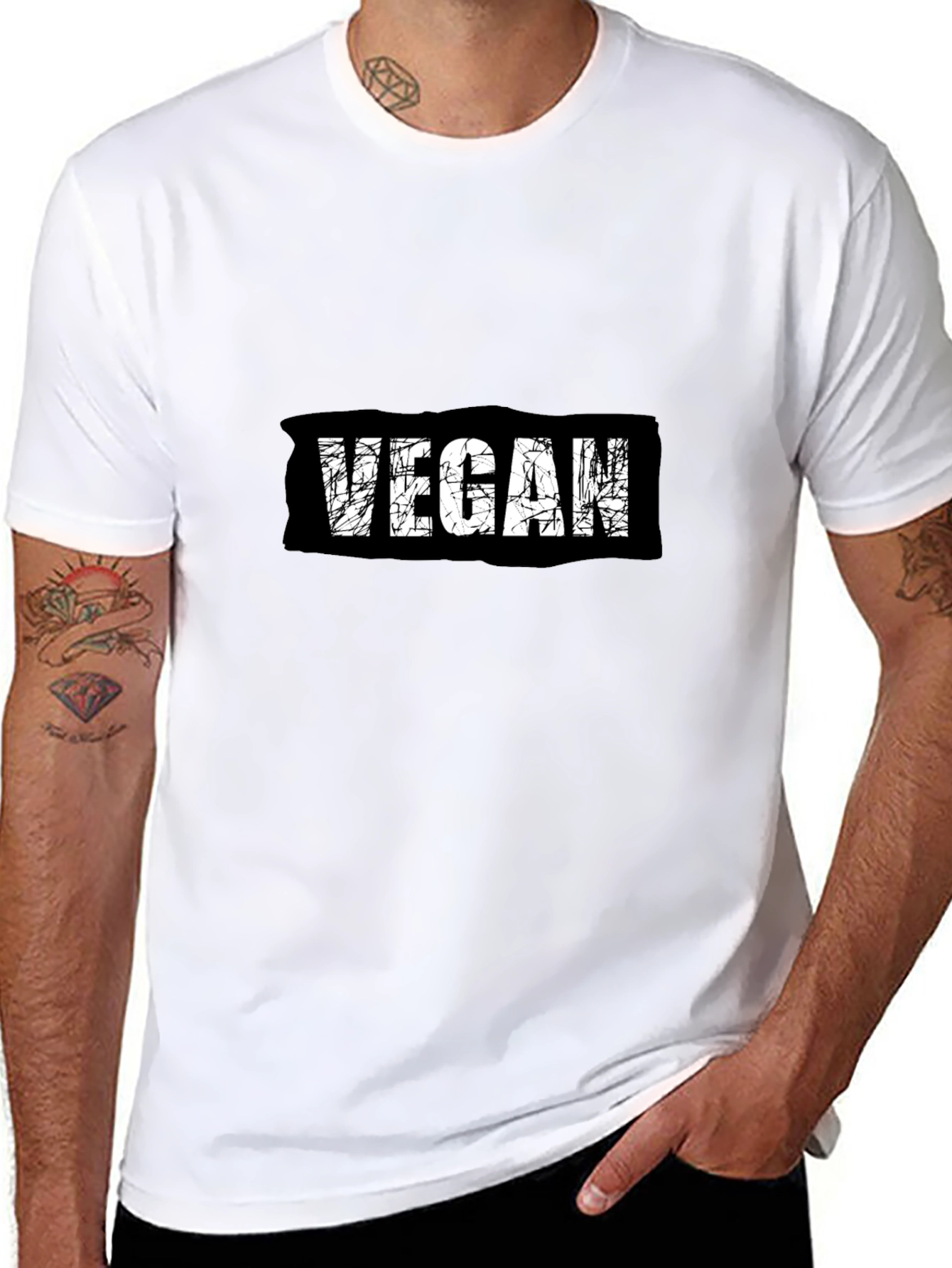 Vegan Statement T-Shirt - Black
