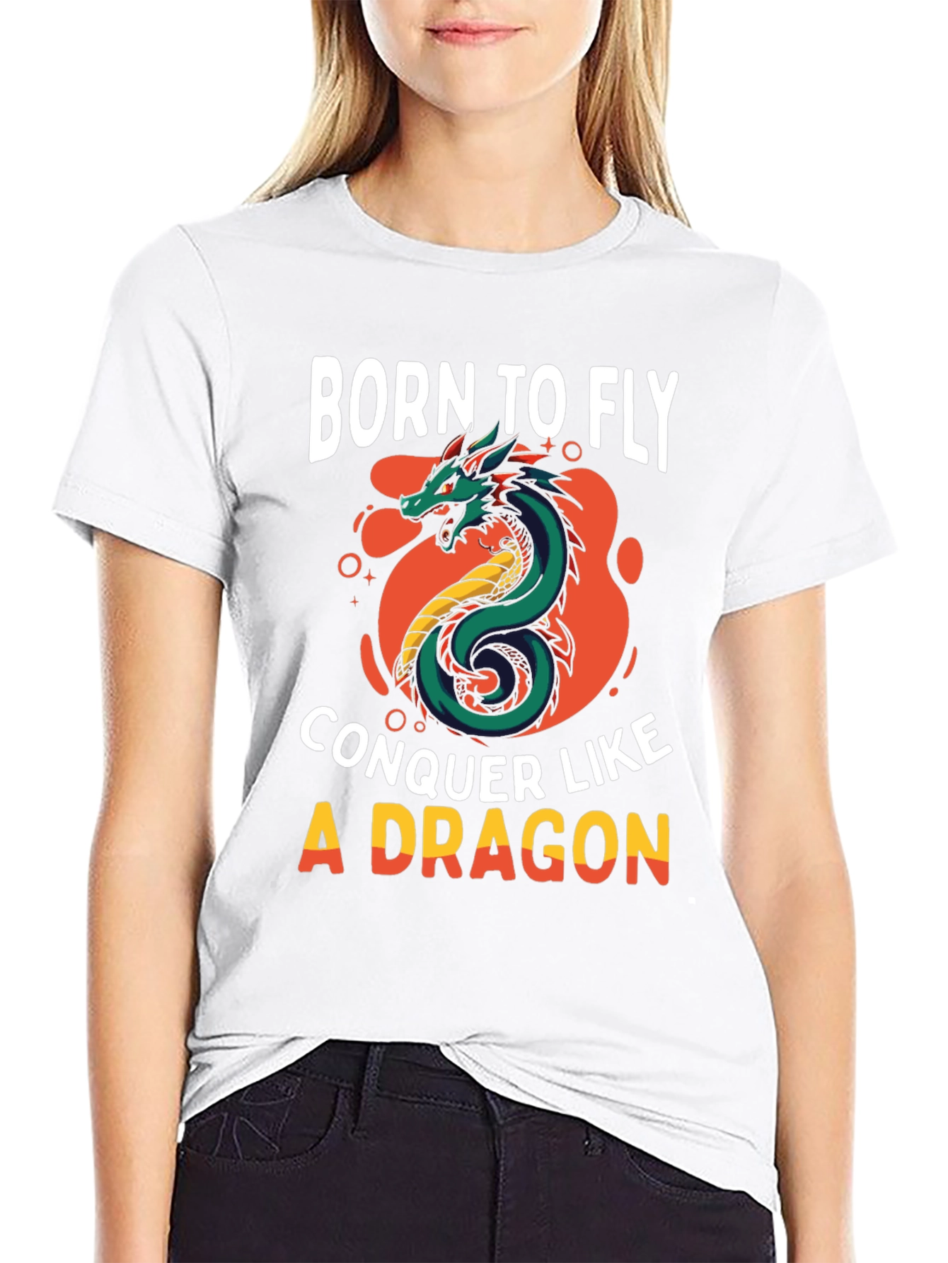Born To Fly Dragon Graphic T-Shirt