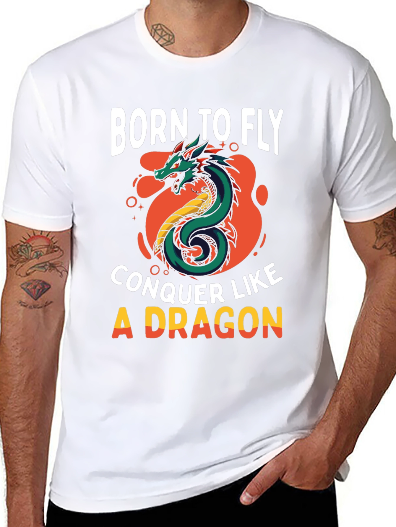 Born To Fly Dragon Graphic T-Shirt