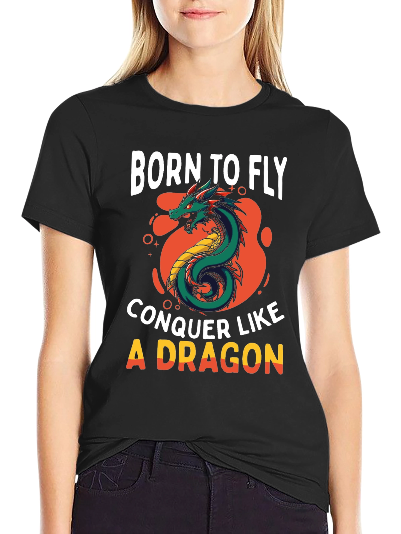 Born To Fly Dragon Graphic T-Shirt