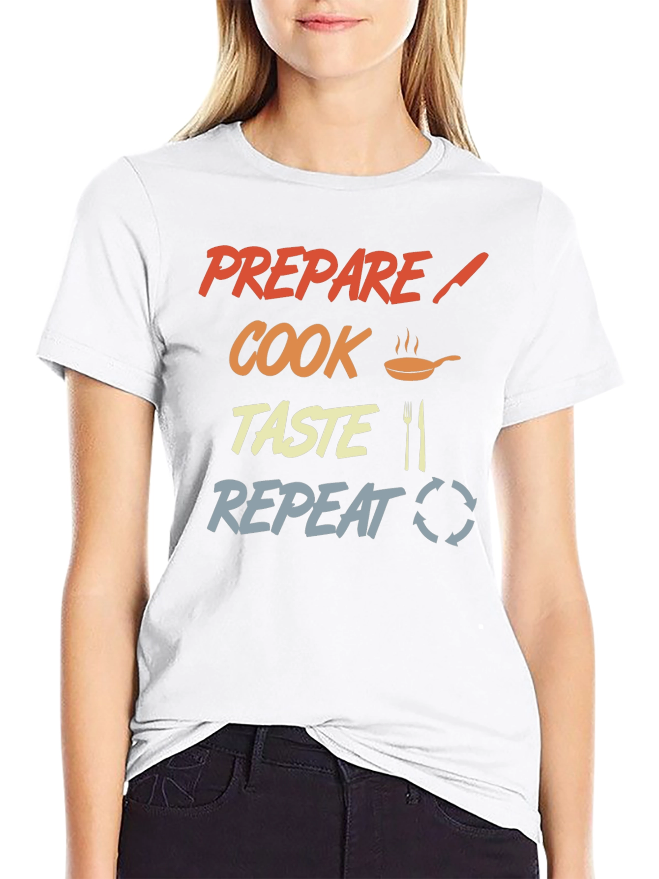 Prepare Cook Taste Repeat Chef T-Shirt