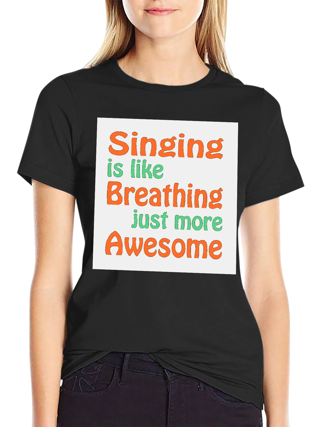 Singing Is Like Breathing Graphic T-Shirt