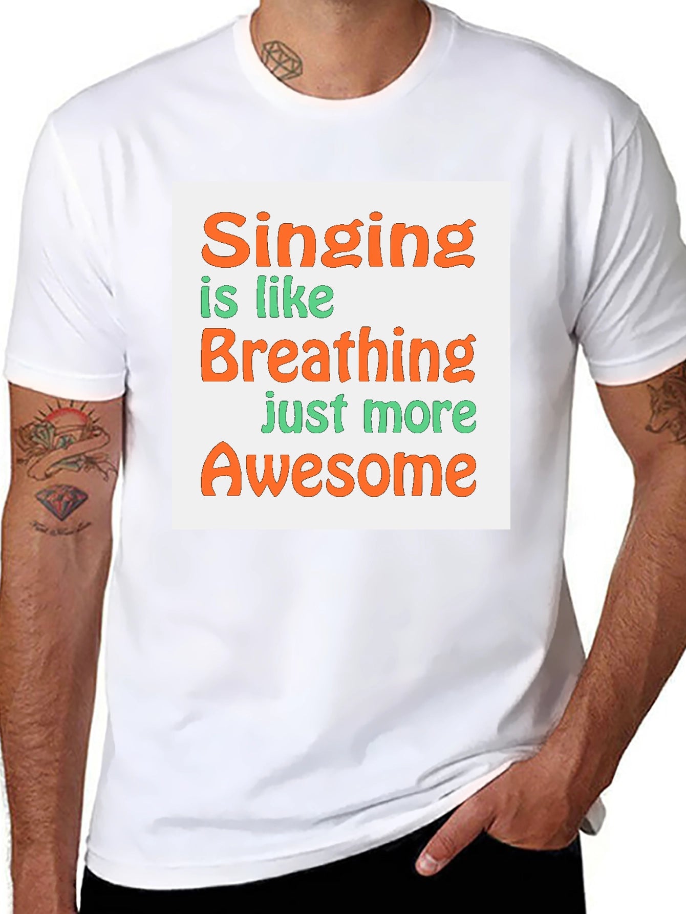 Singing Is Like Breathing Graphic T-Shirt