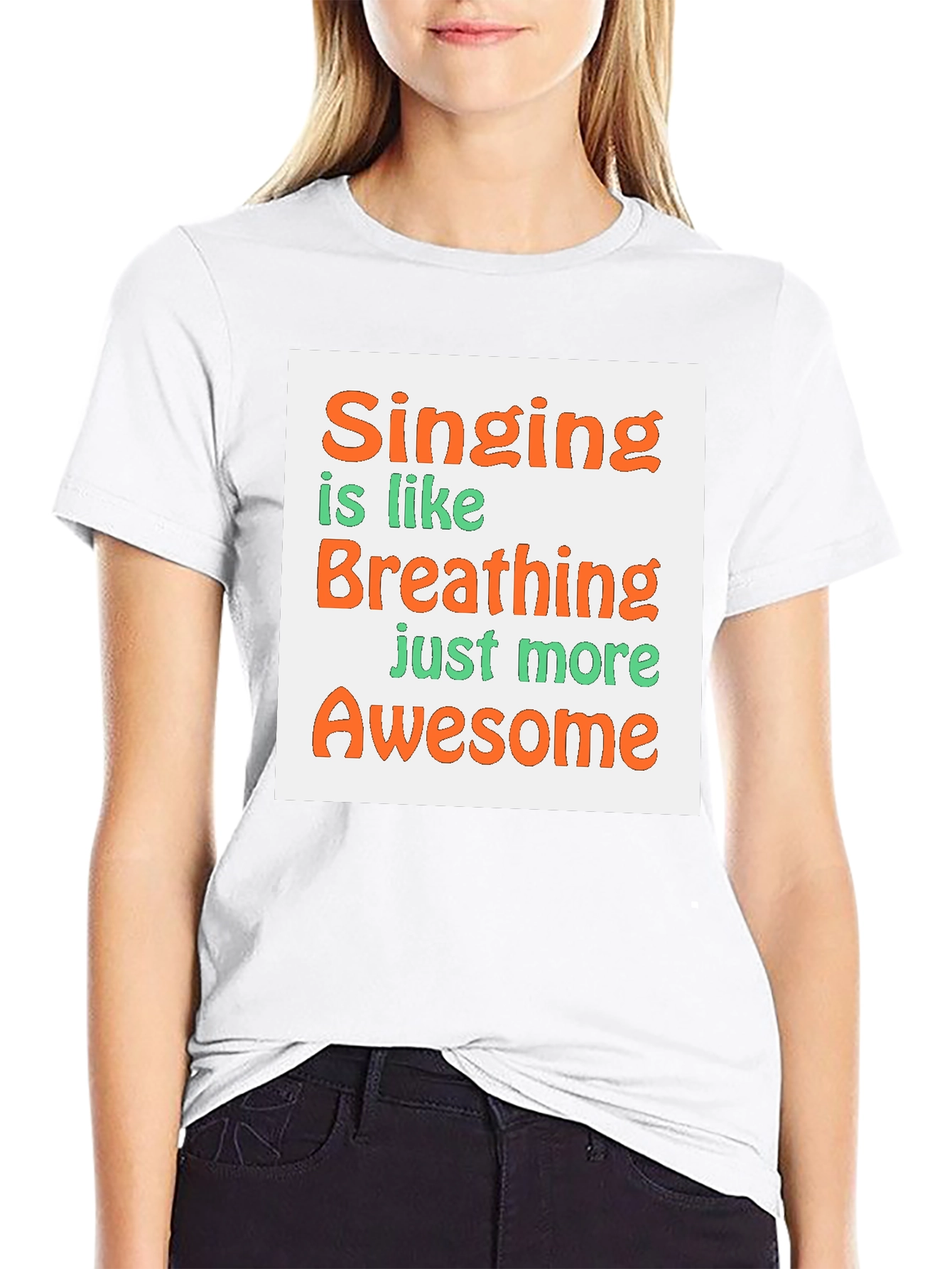 Singing Is Like Breathing Graphic T-Shirt