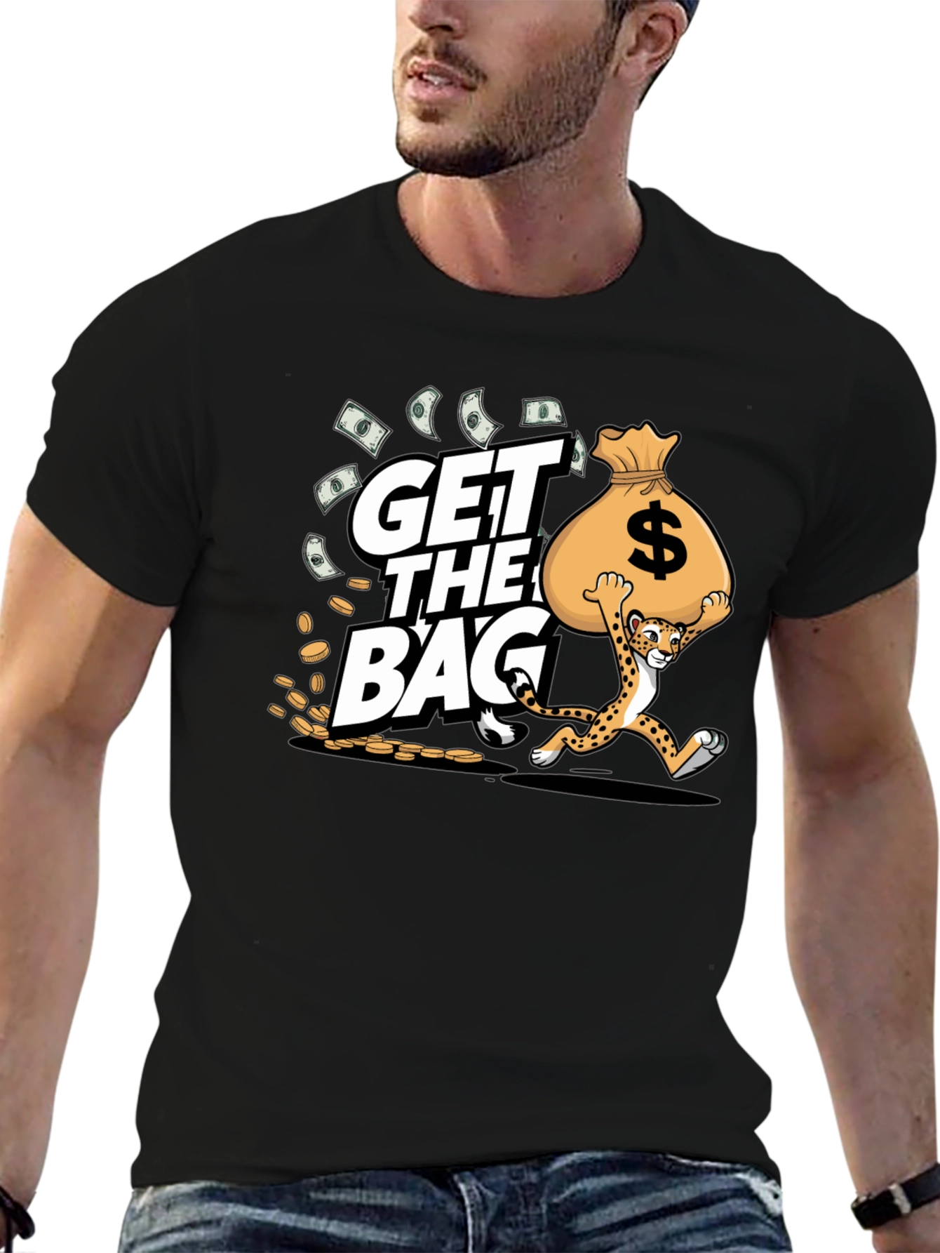 Get the Bag Cheetah Graphic T-Shirt