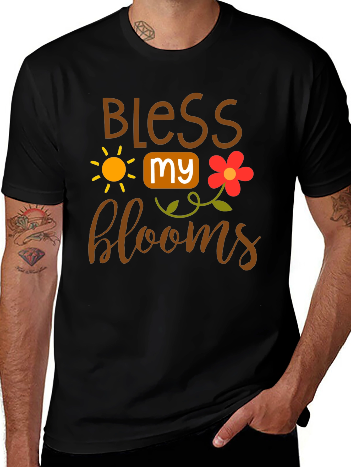 Bless My Blooms T-Shirt - Floral Garden Tee