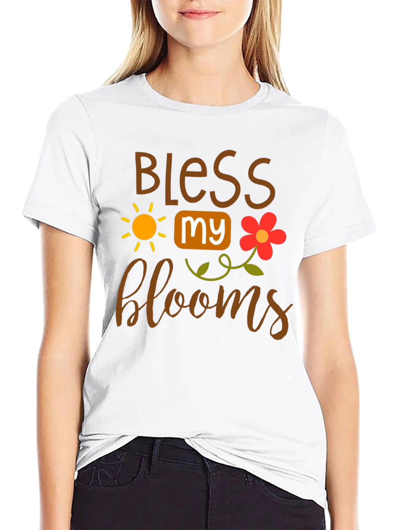 Bless My Blooms T-Shirt - Floral Garden Tee