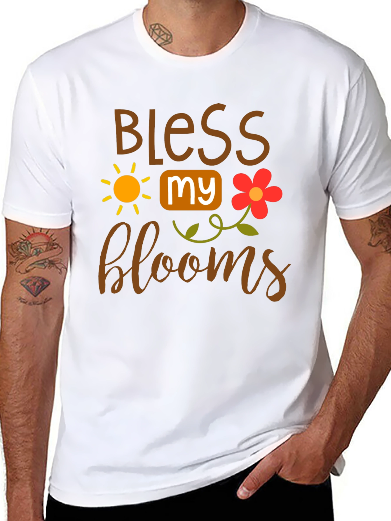 Bless My Blooms T-Shirt - Floral Garden Tee