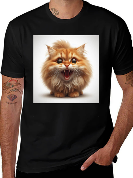 Angry Kitten Black T-Shirt