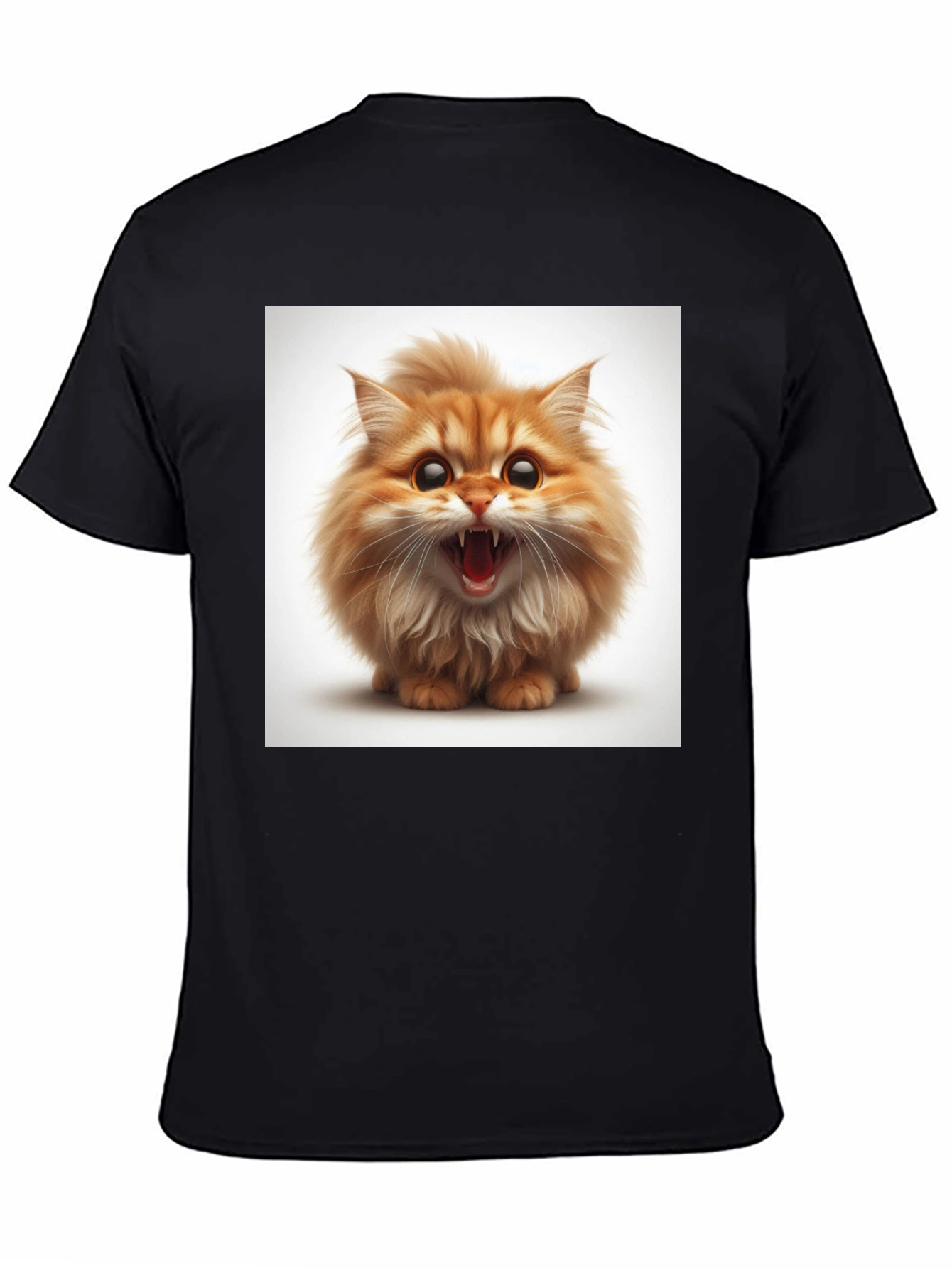 Angry Kitten Black T-Shirt