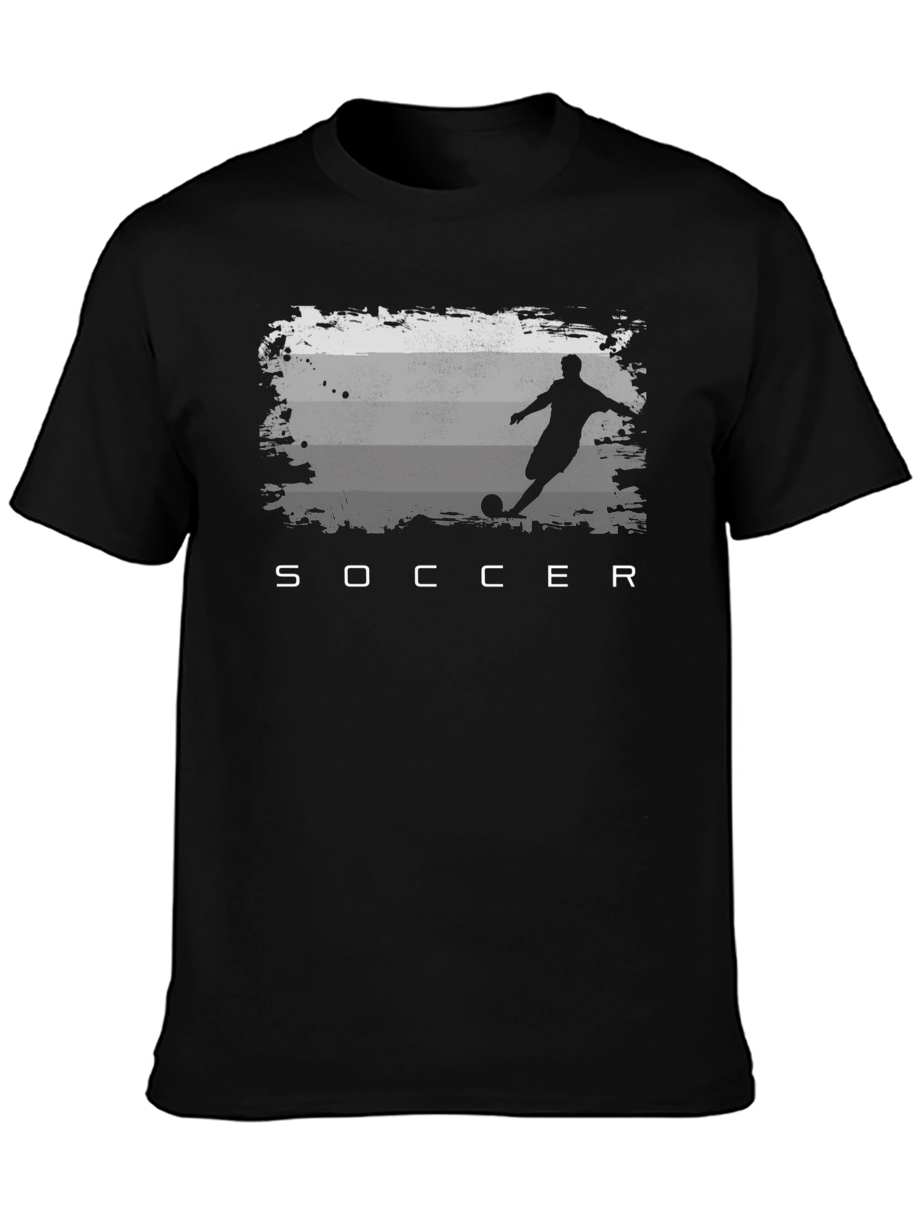 Soccer Graphic Black T-Shirt