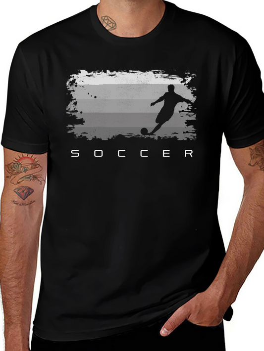 Soccer Graphic Black T-Shirt