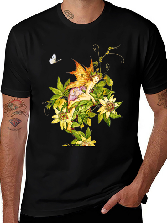 Floral Fairy Graphic Tee - Unique Design