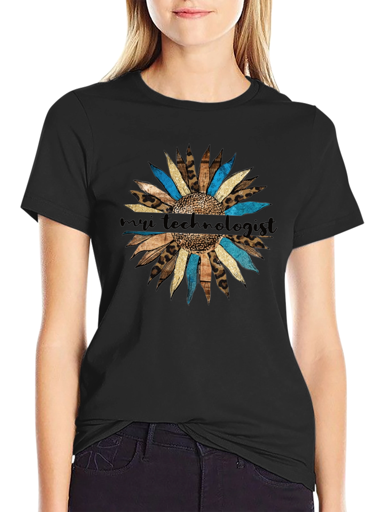 My Tech Leopard Sunflower T-Shirt