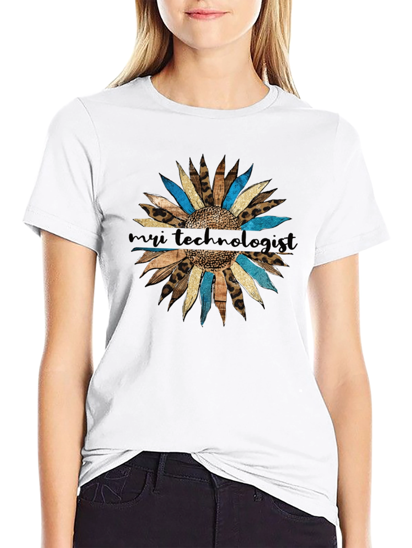 My Tech Leopard Sunflower T-Shirt