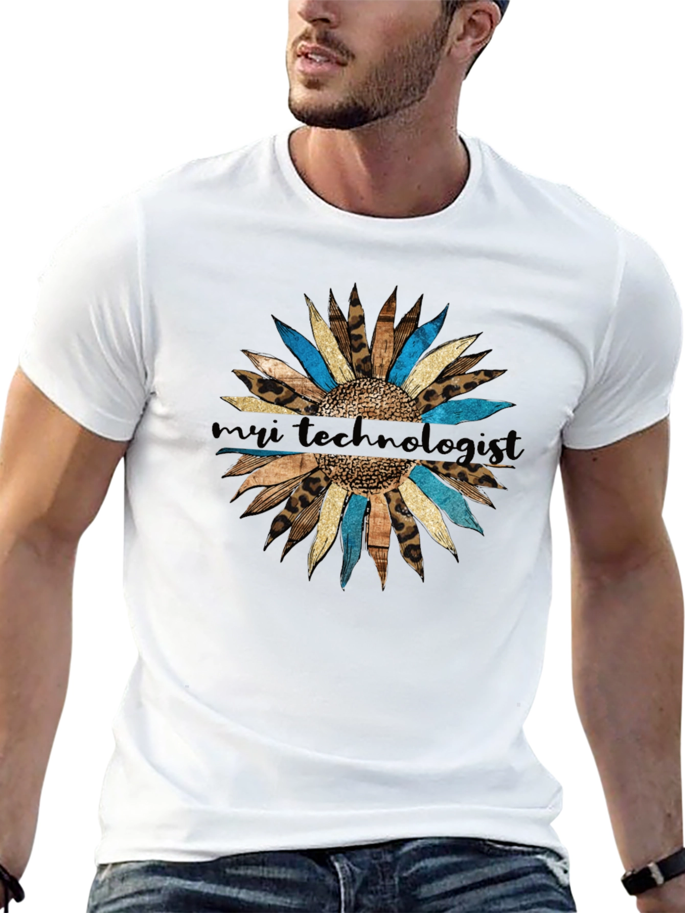 My Tech Leopard Sunflower T-Shirt