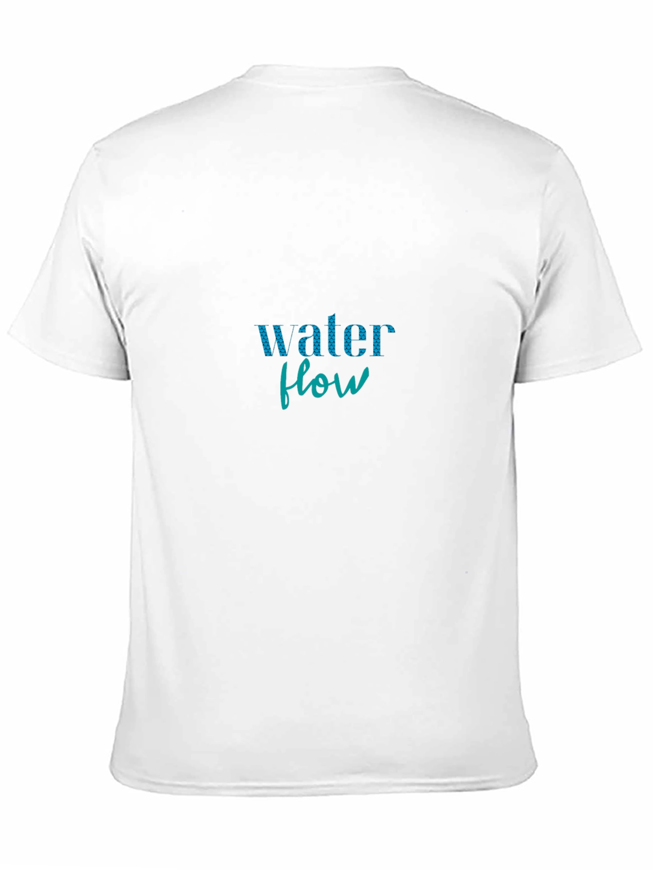 Water Flow Graphic Print Black T-Shirt