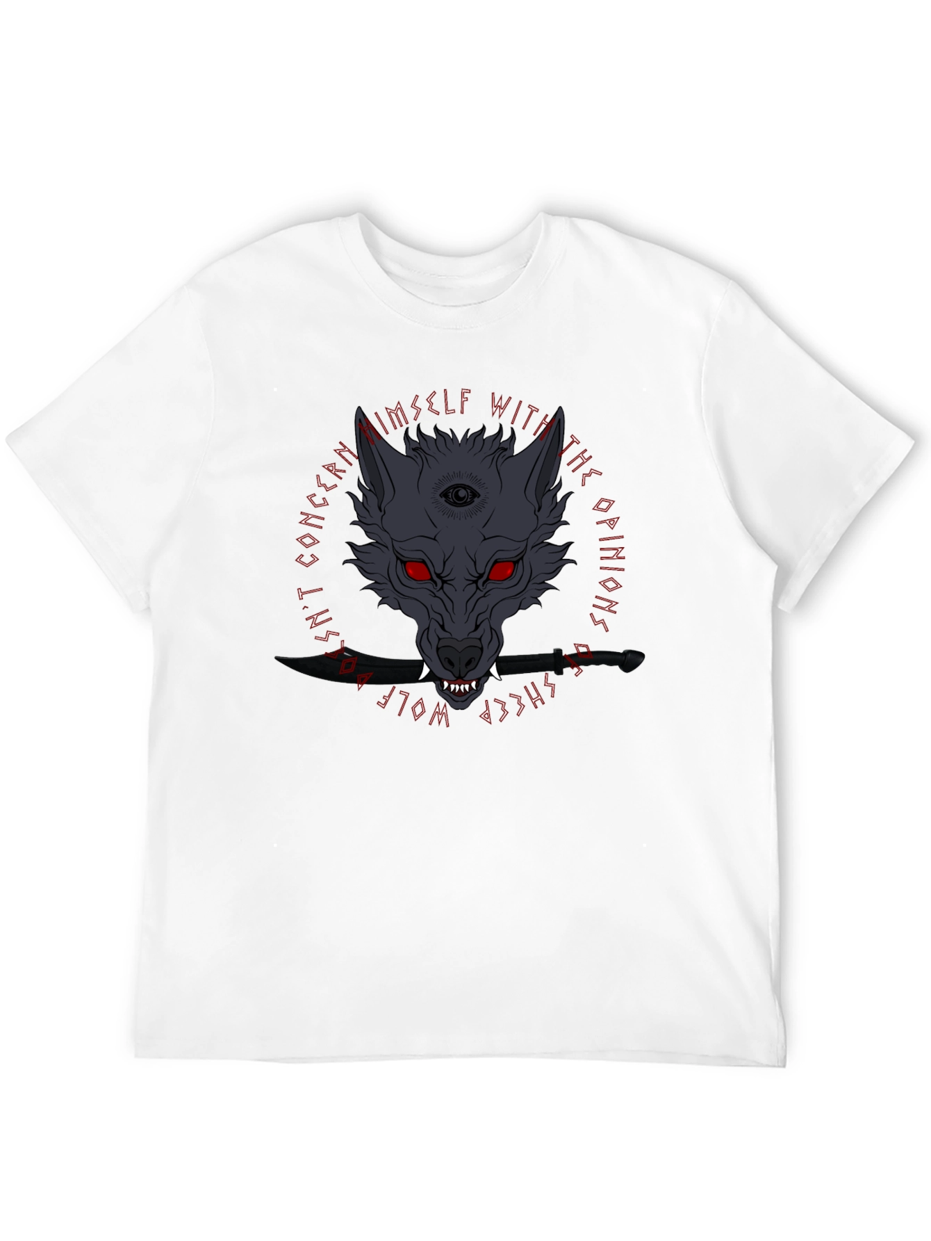 Wolf Graphic Print T-Shirt - Edgy & Unique