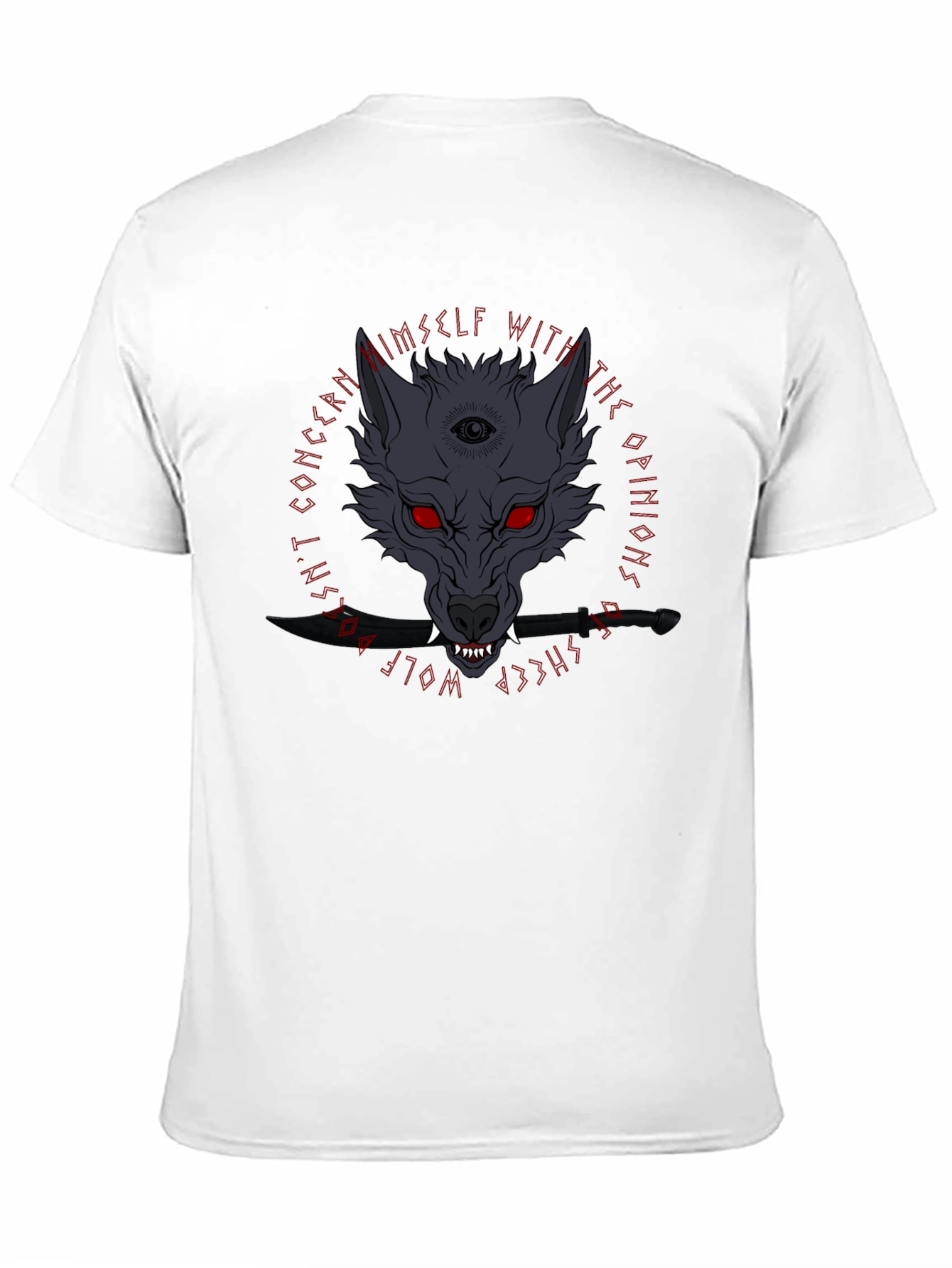 Wolf Graphic Print T-Shirt - Edgy & Unique