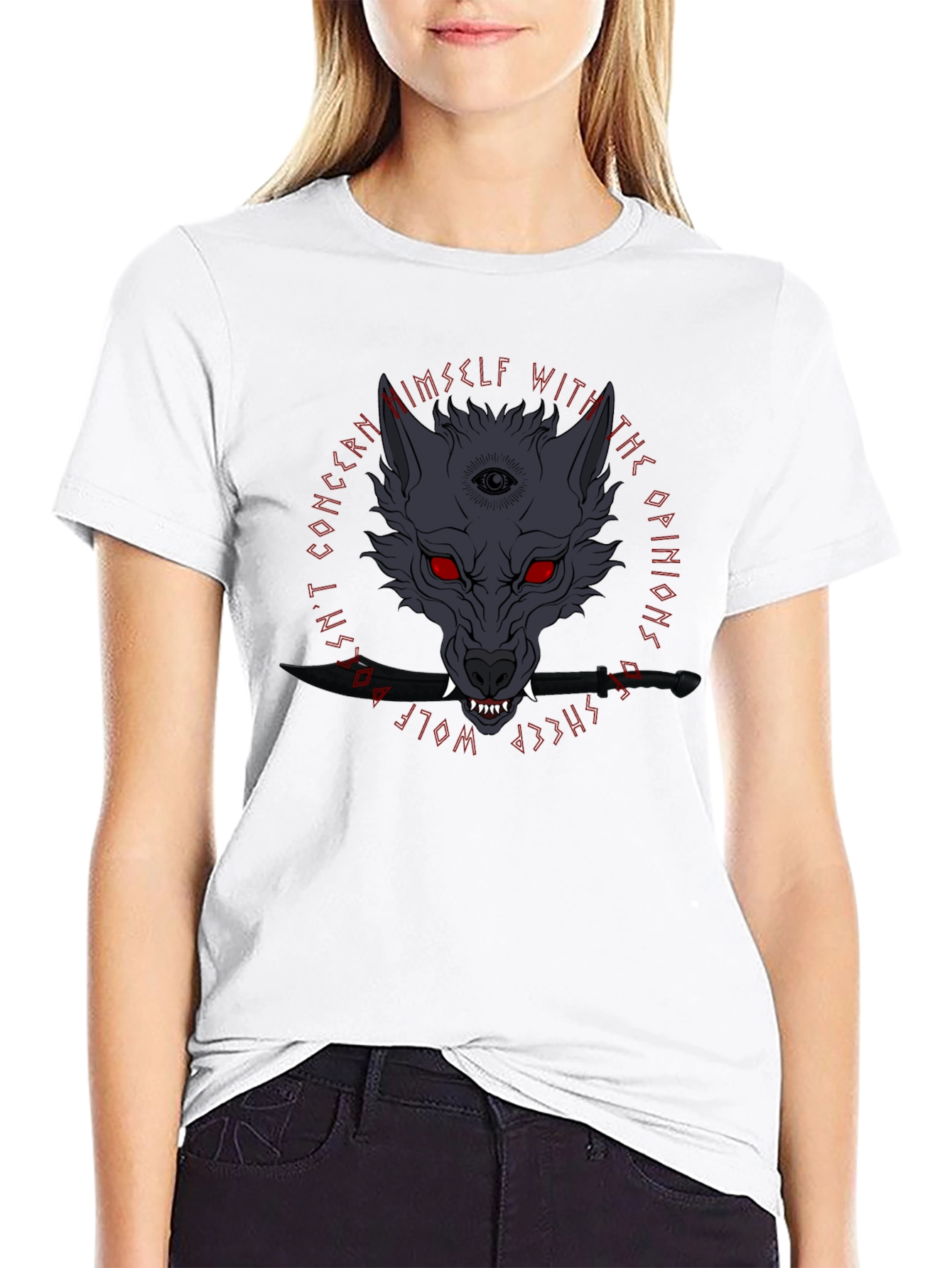 Wolf Graphic Print T-Shirt - Edgy & Unique