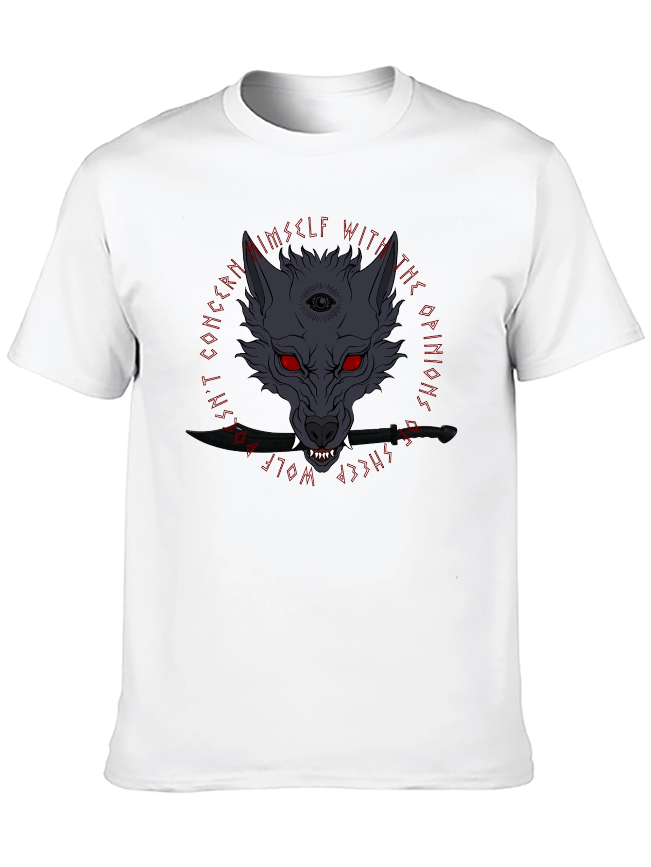 Wolf Graphic Print T-Shirt - Edgy & Unique