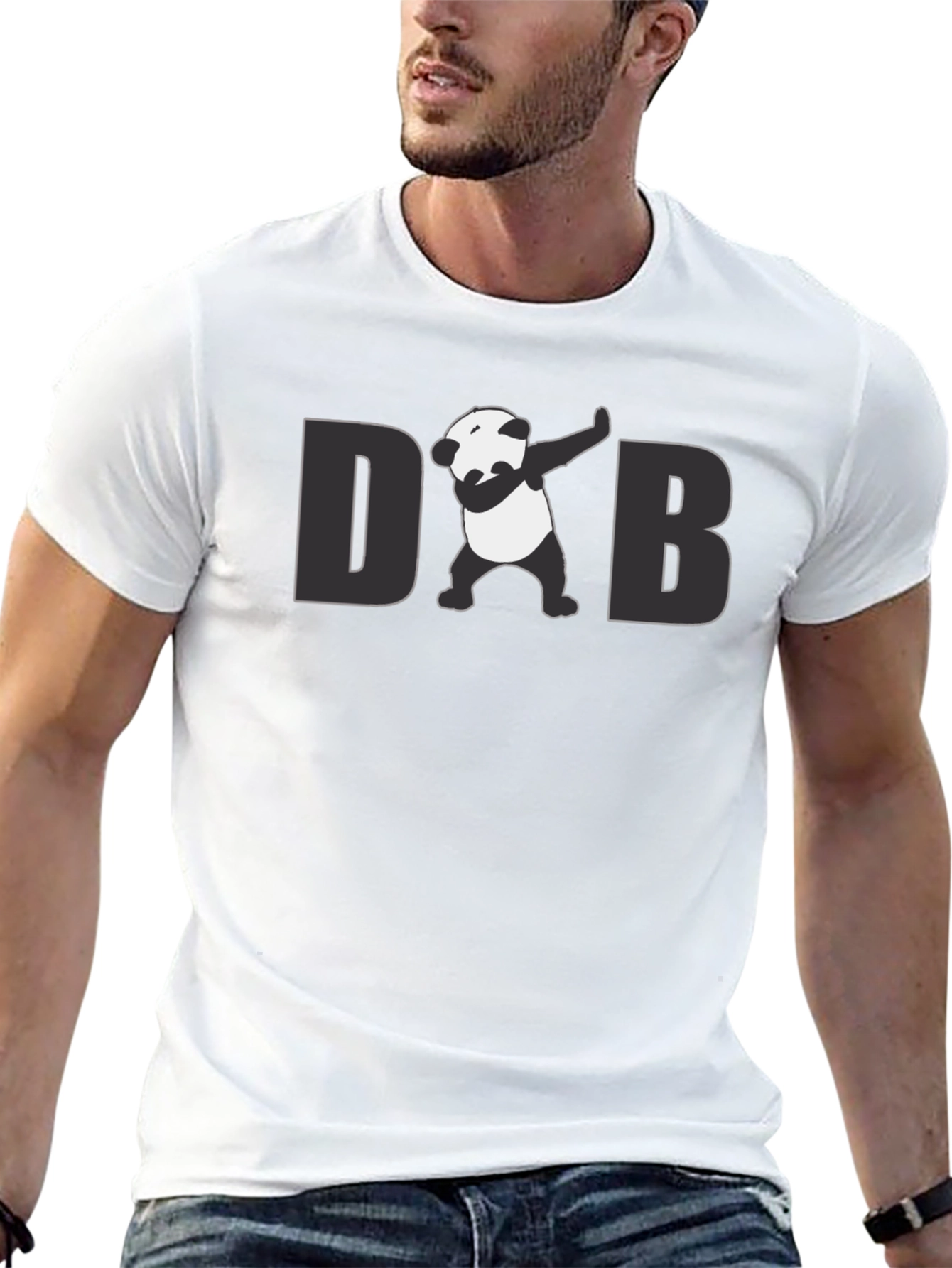 Dabbing Panda Graphic Tee - Cool Mens Black T-Shirt