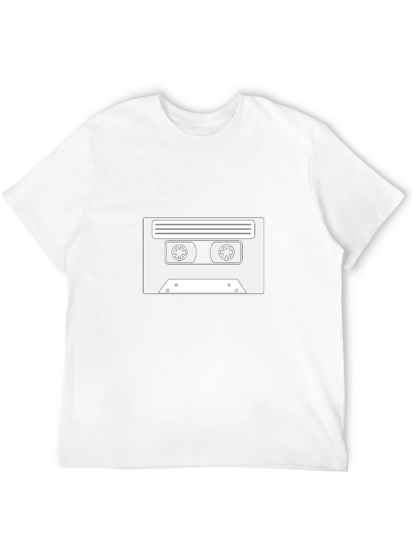 Retro Cassette Tape Graphic T-Shirt - Black
