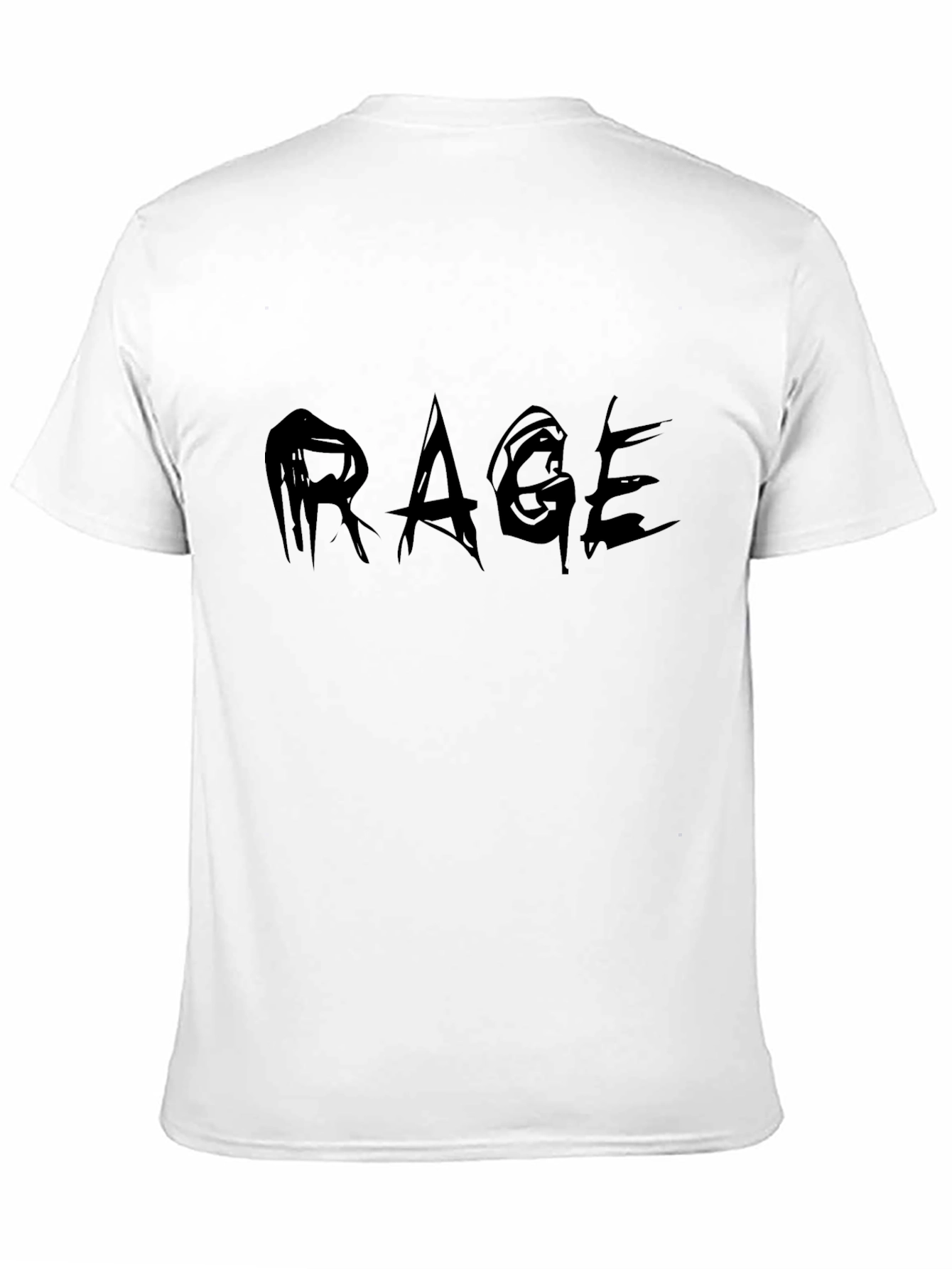 Rage Graphic Print T-Shirt - Black Cotton Tee