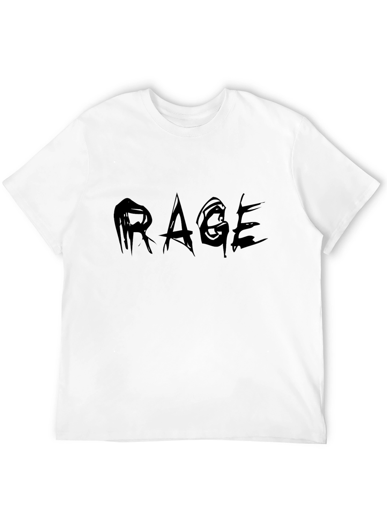 Rage Graphic Print T-Shirt - Black Cotton Tee