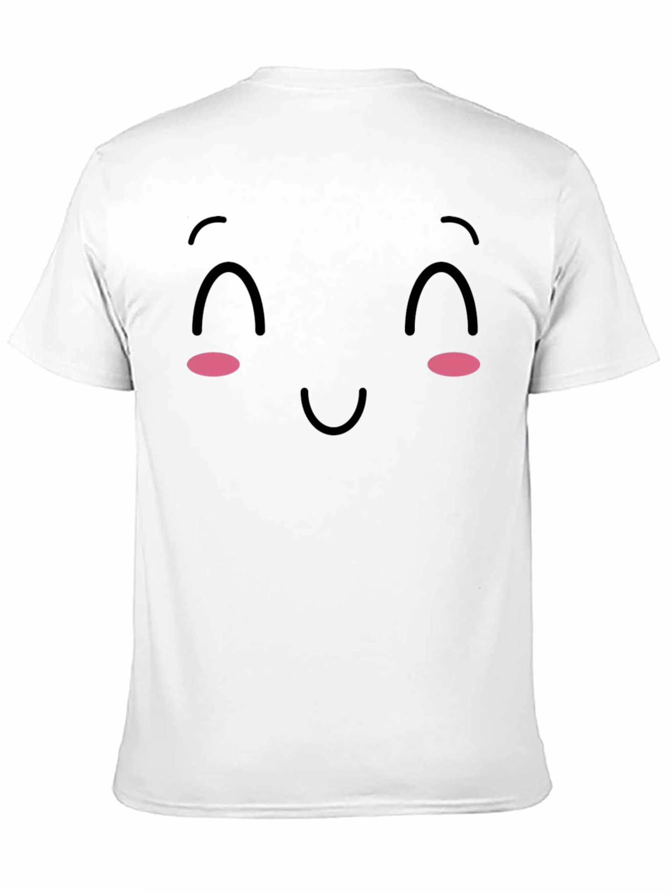 Cute Kawaii Face Black T-Shirt
