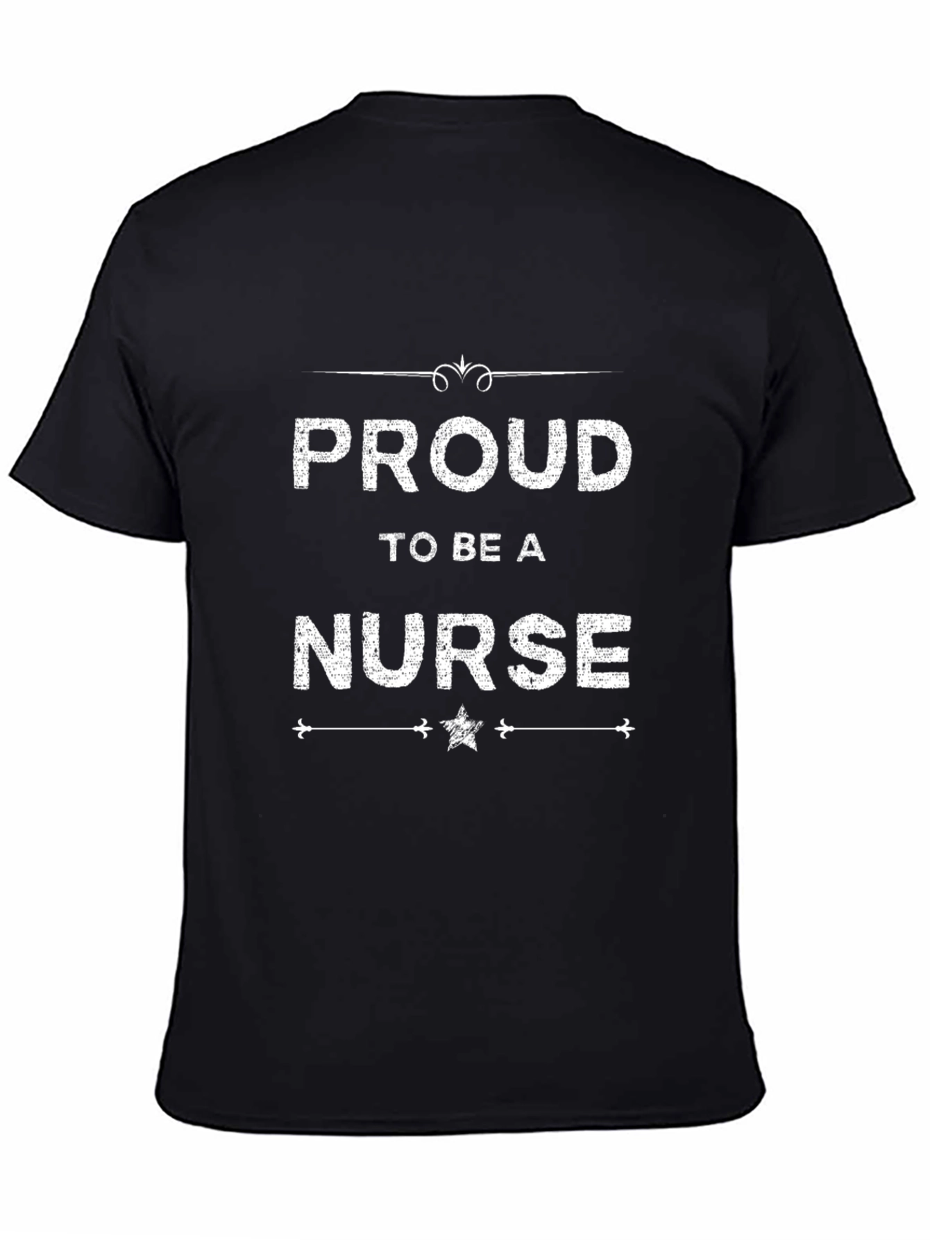 Proud Nurse Graphic Tee - Black Cotton T-Shirt