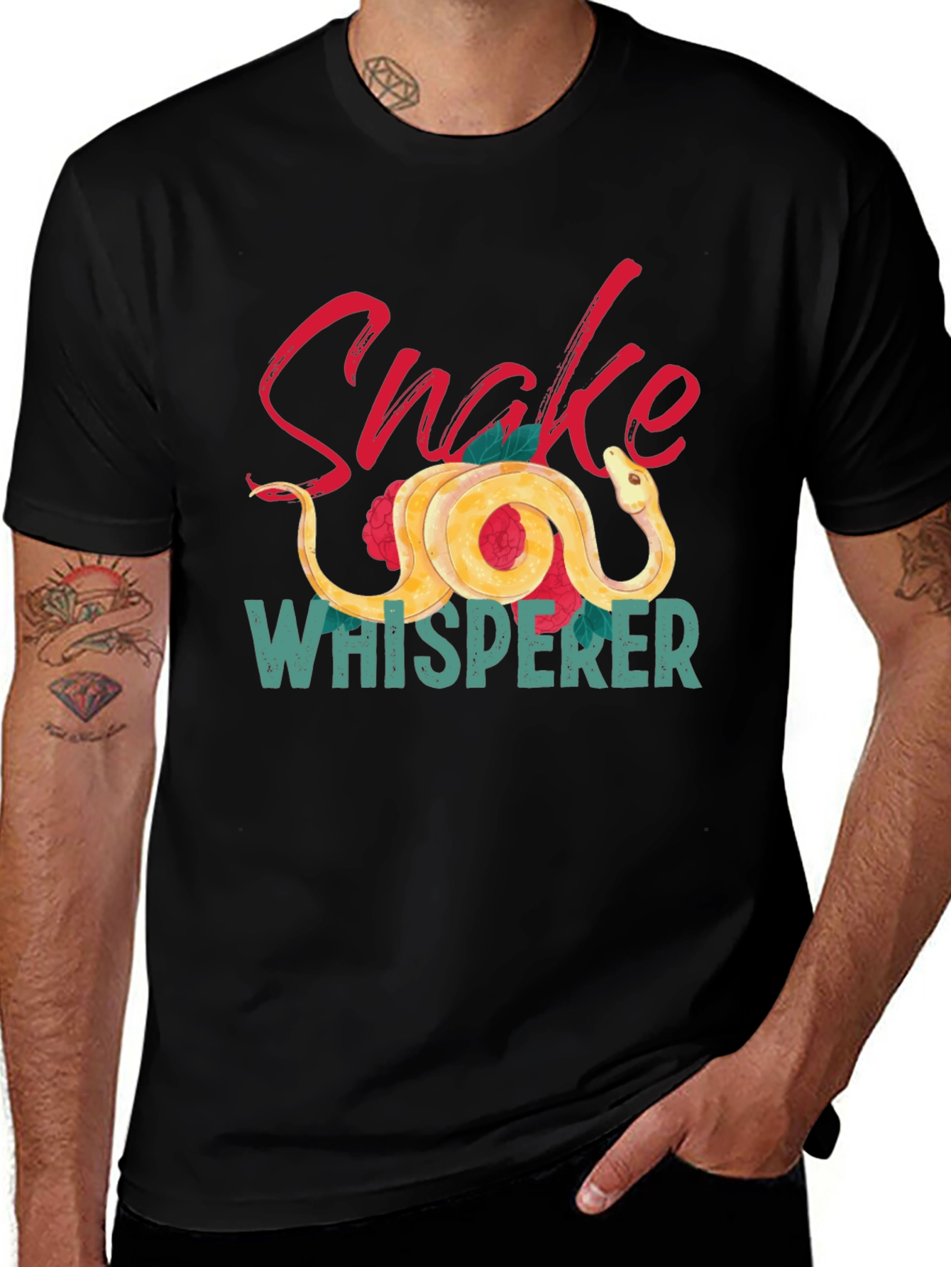 Snake Whisperer Graphic Tee - Black