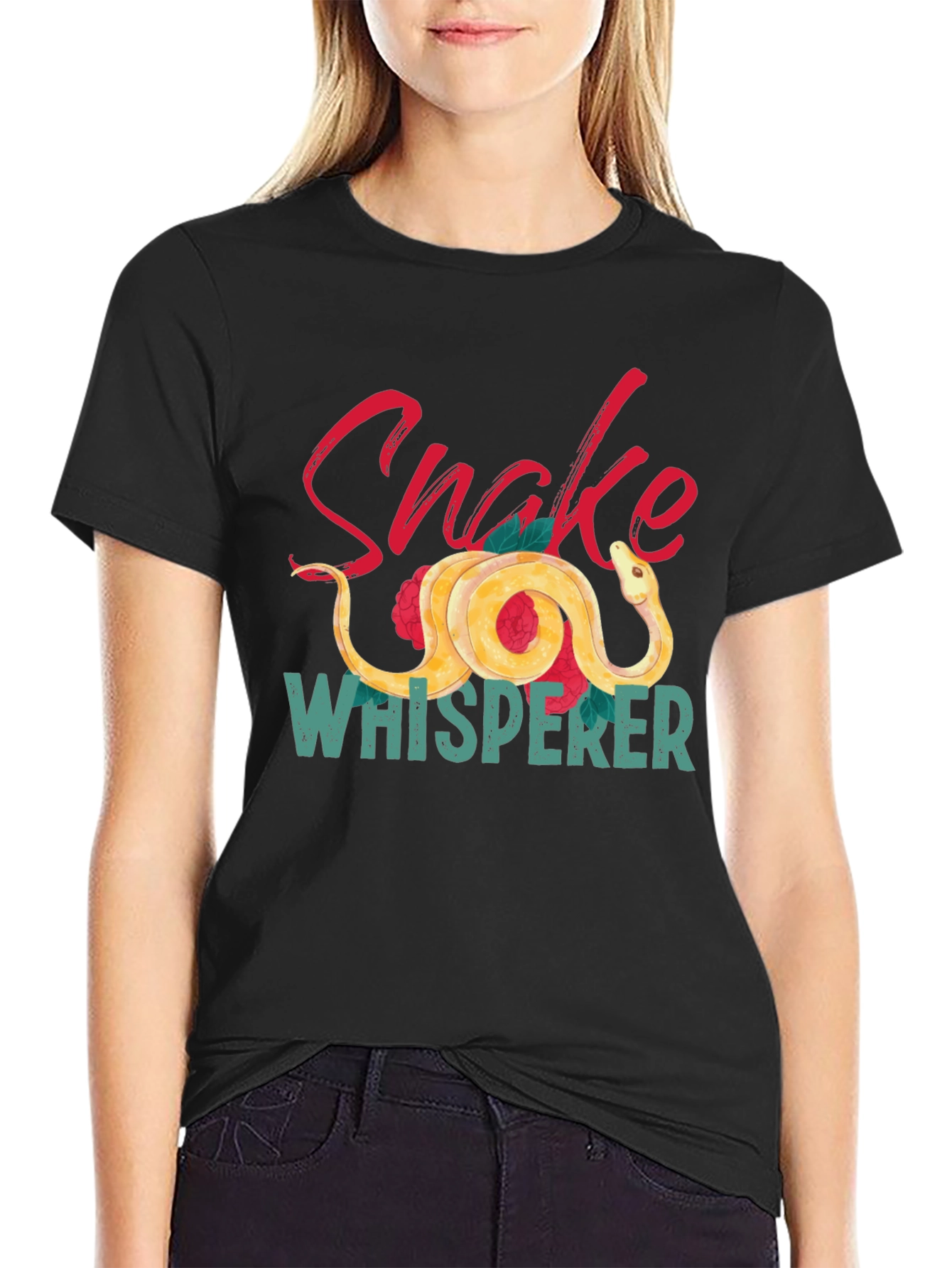 Snake Whisperer Graphic Tee - Black