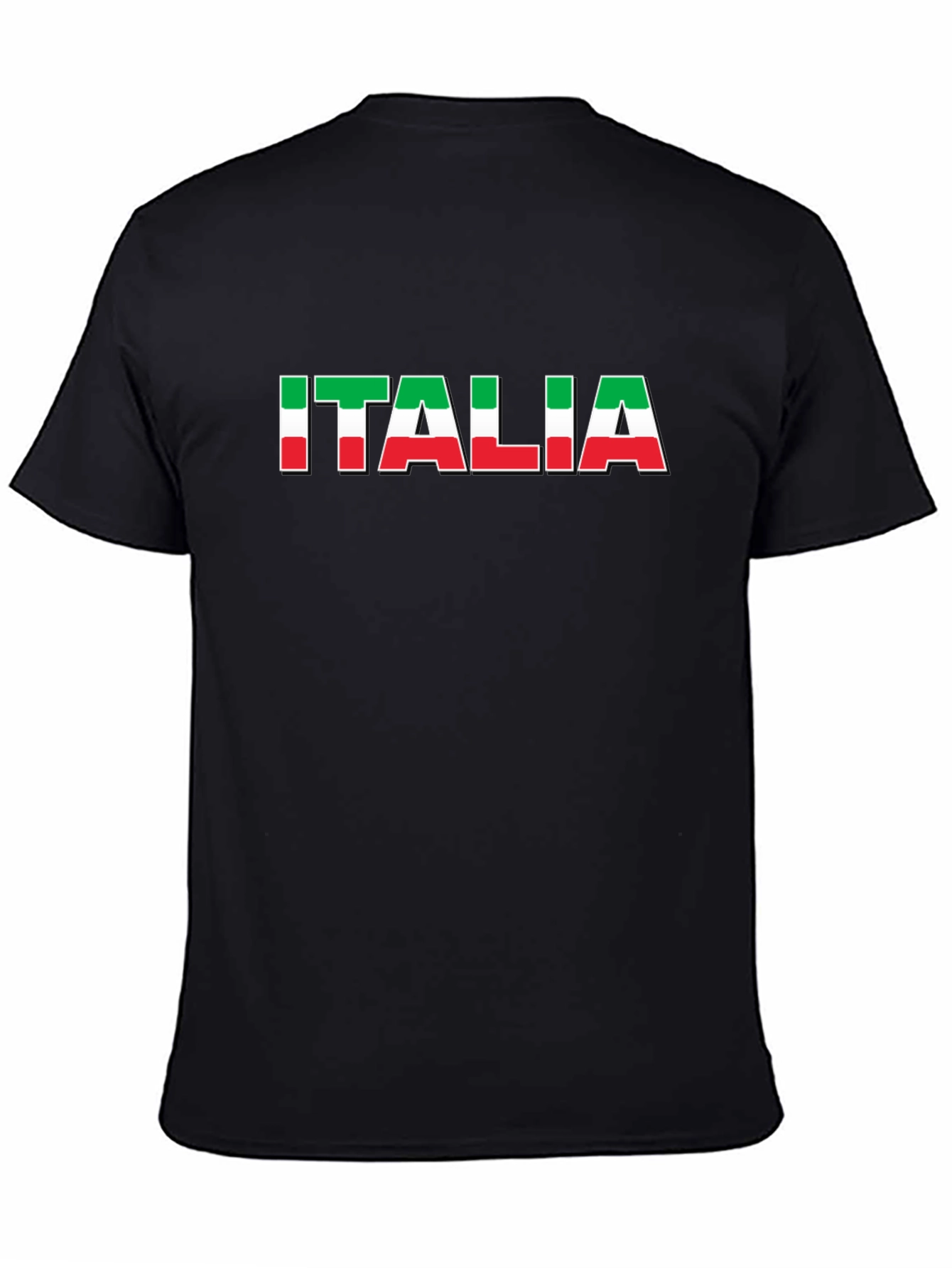 Italia Flag Graphic Tee - Black Italian Pride T-Shirt