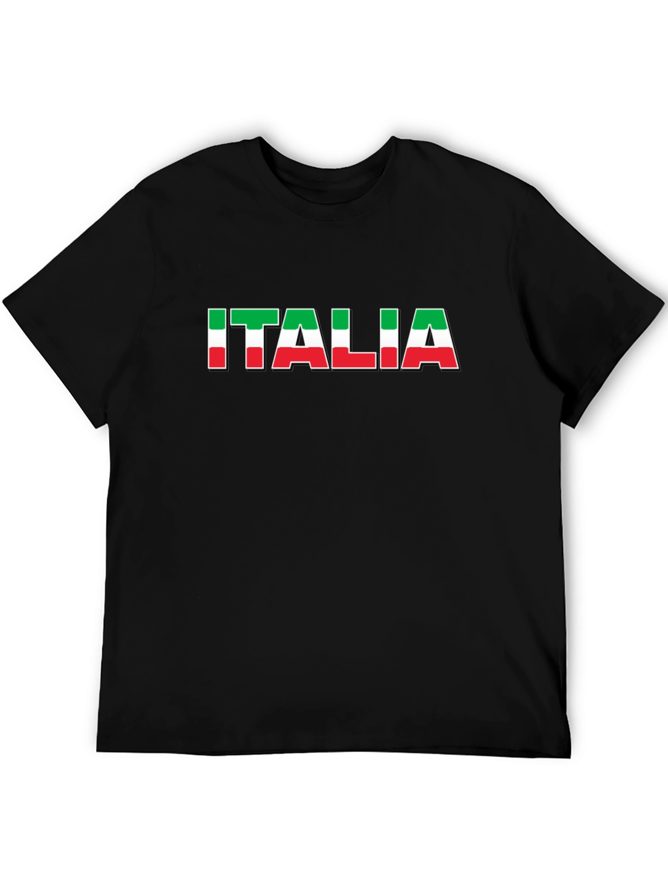 Italia Flag Graphic Tee - Black Italian Pride T-Shirt