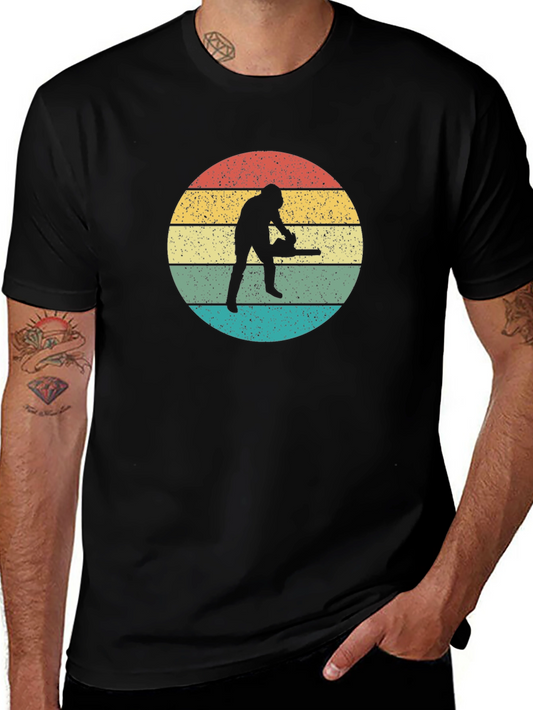 Retro Chainsaw Silhouette T-Shirt