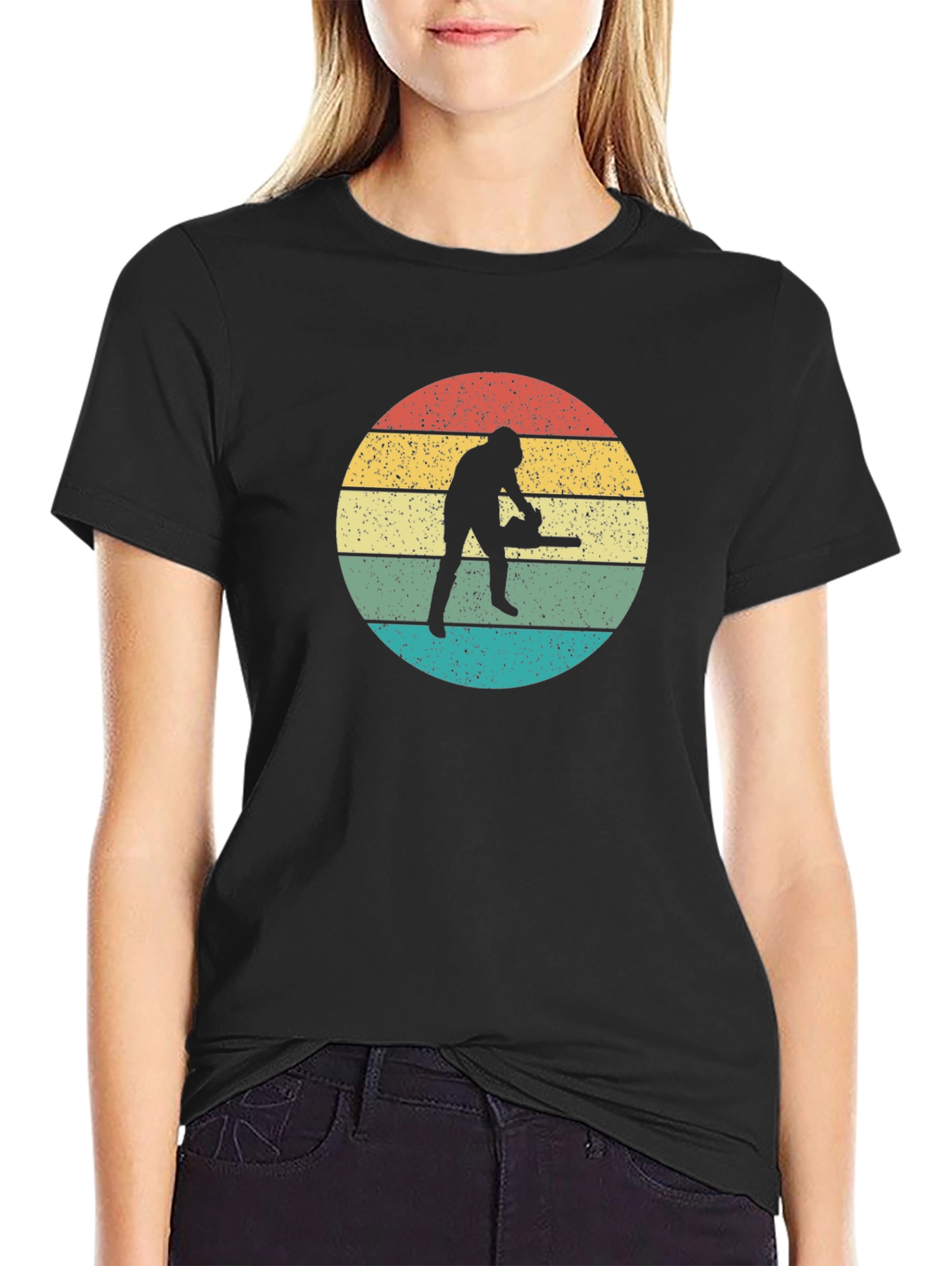 Retro Chainsaw Silhouette T-Shirt