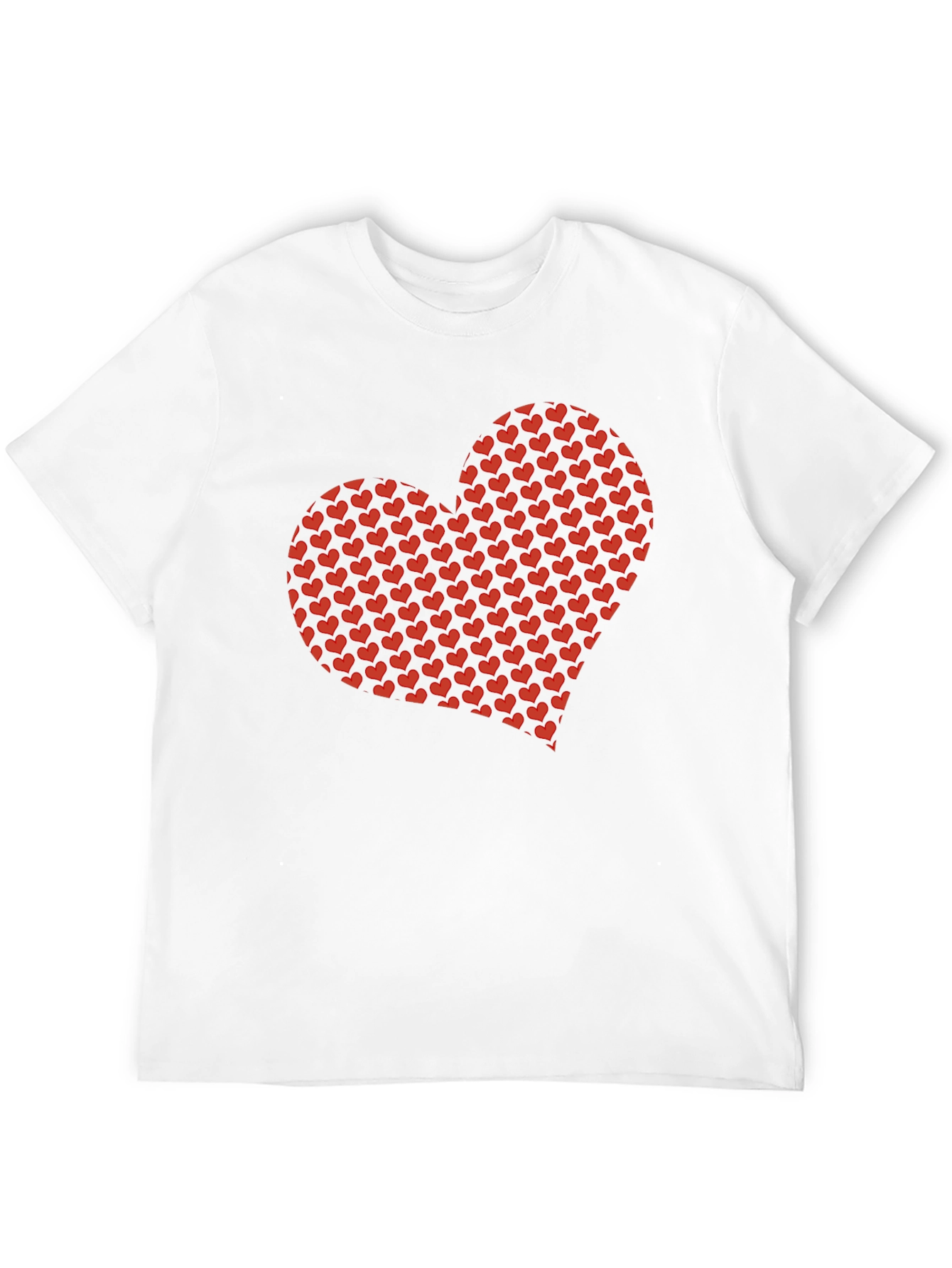 Heart Pattern Black T-Shirt