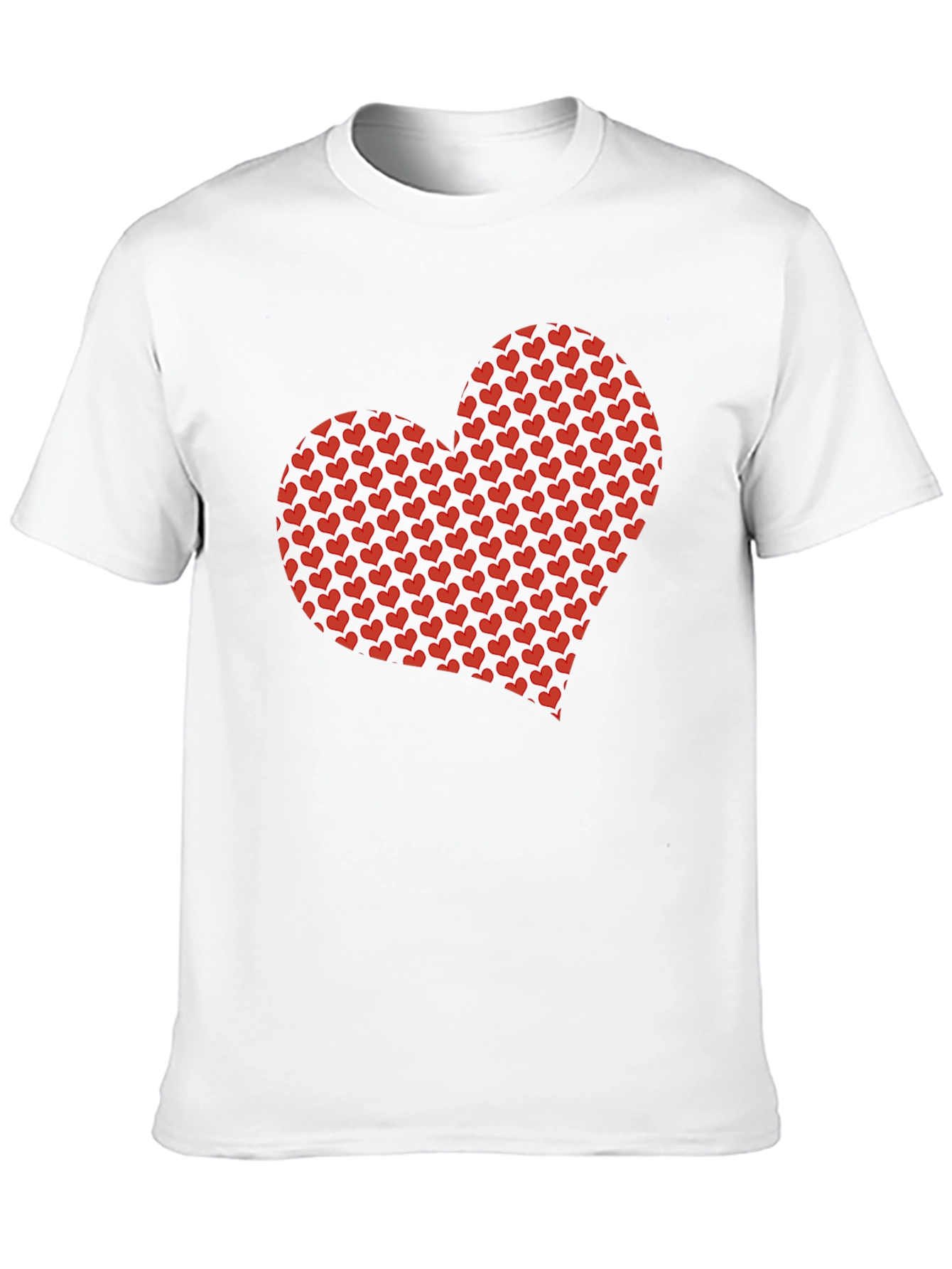 Heart Pattern Black T-Shirt